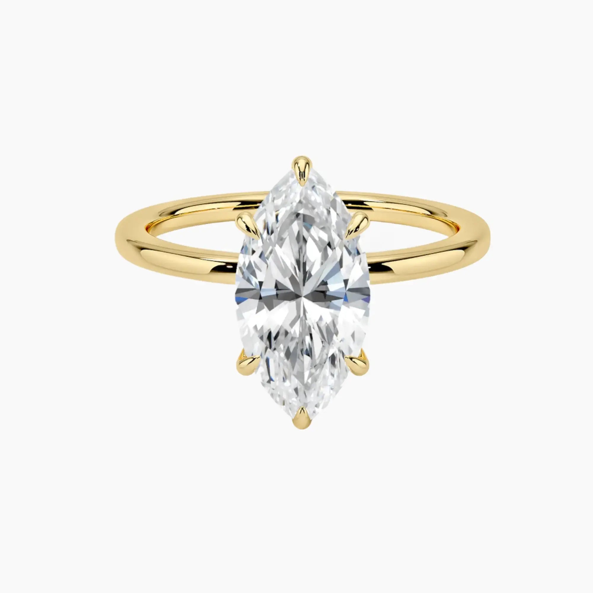 OBSER387 - Giselle Solitaire Marquise engagement ring setting view 7