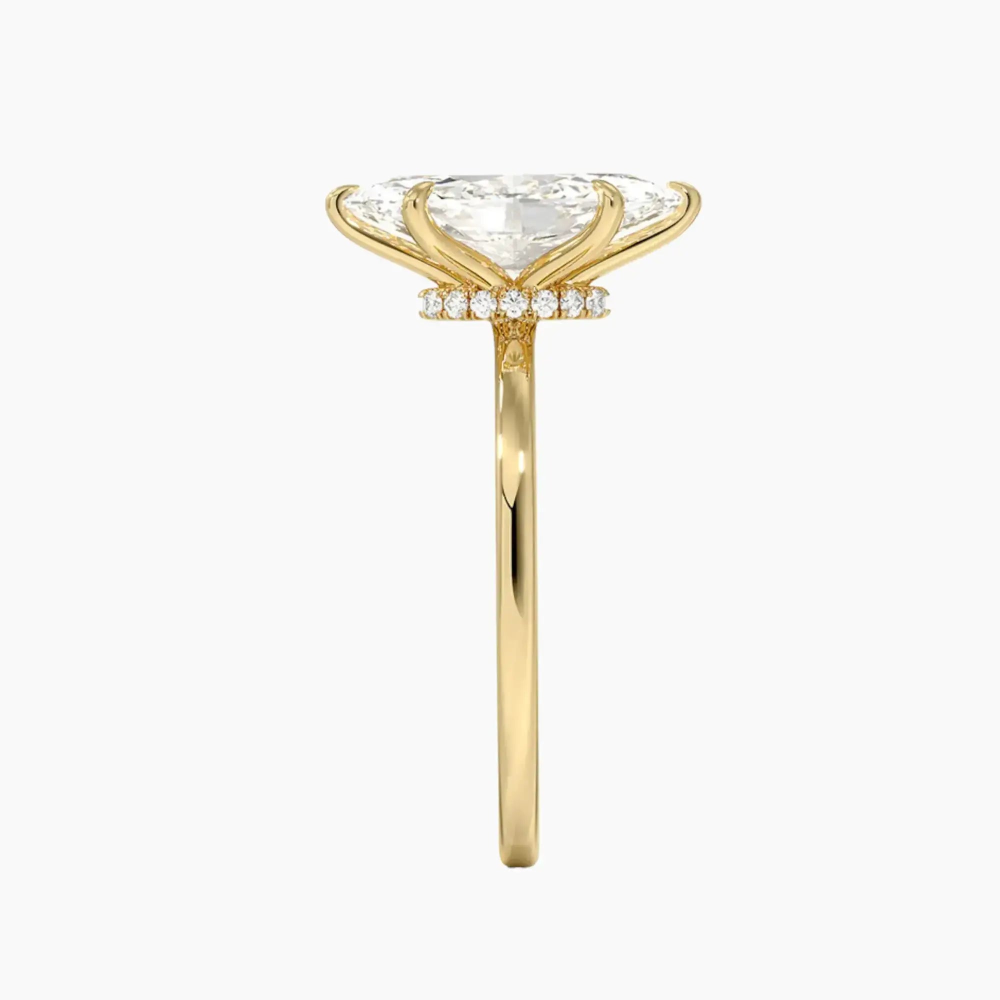 OBSER387 - Giselle Solitaire Marquise engagement ring setting view 9