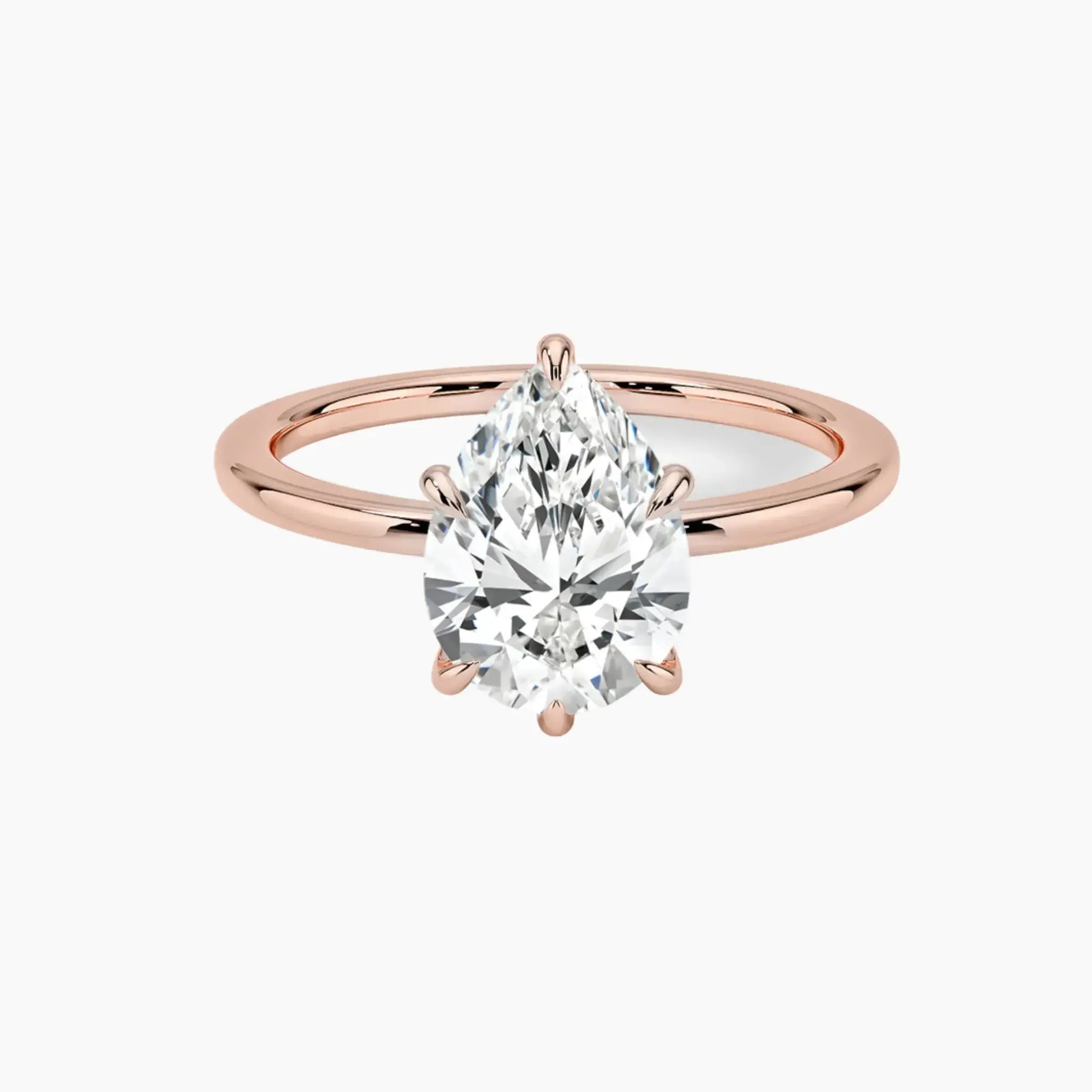 OBSER390 - Giselle Solitaire Pear engagement ring setting view 4