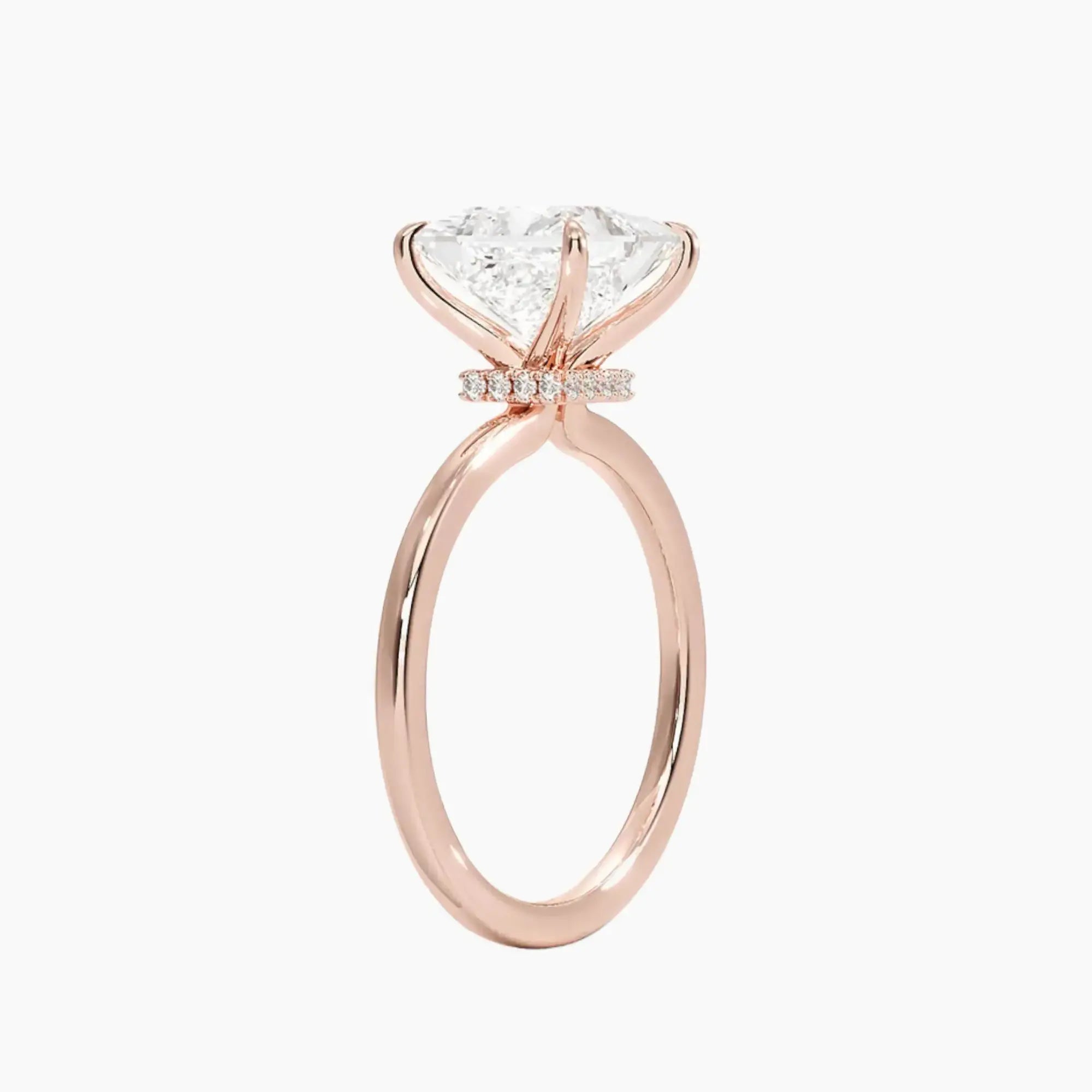 OBSER389 - Giselle Solitaire Princess engagement ring setting view 5