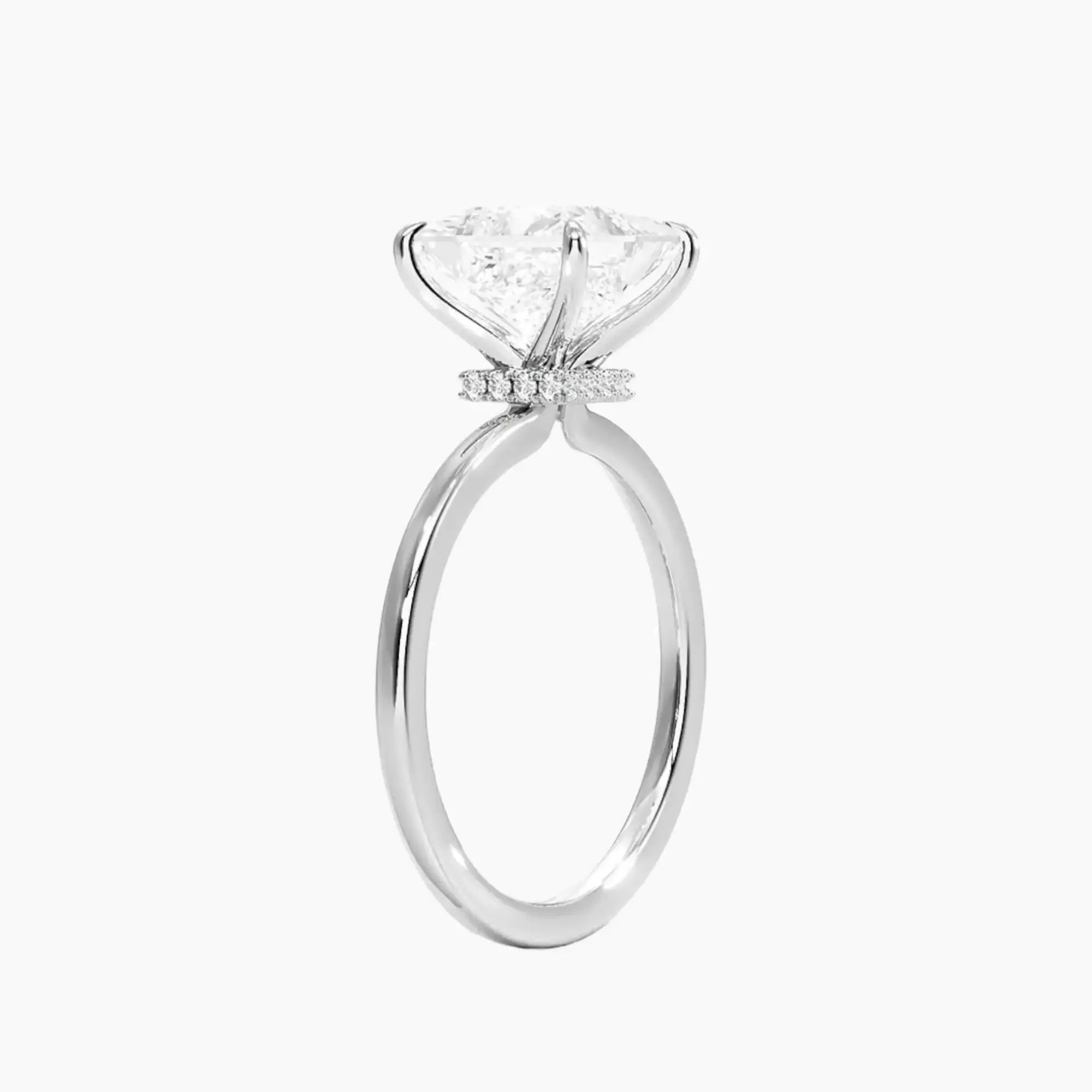 OBSER389 - Giselle Solitaire Princess engagement ring setting view 2