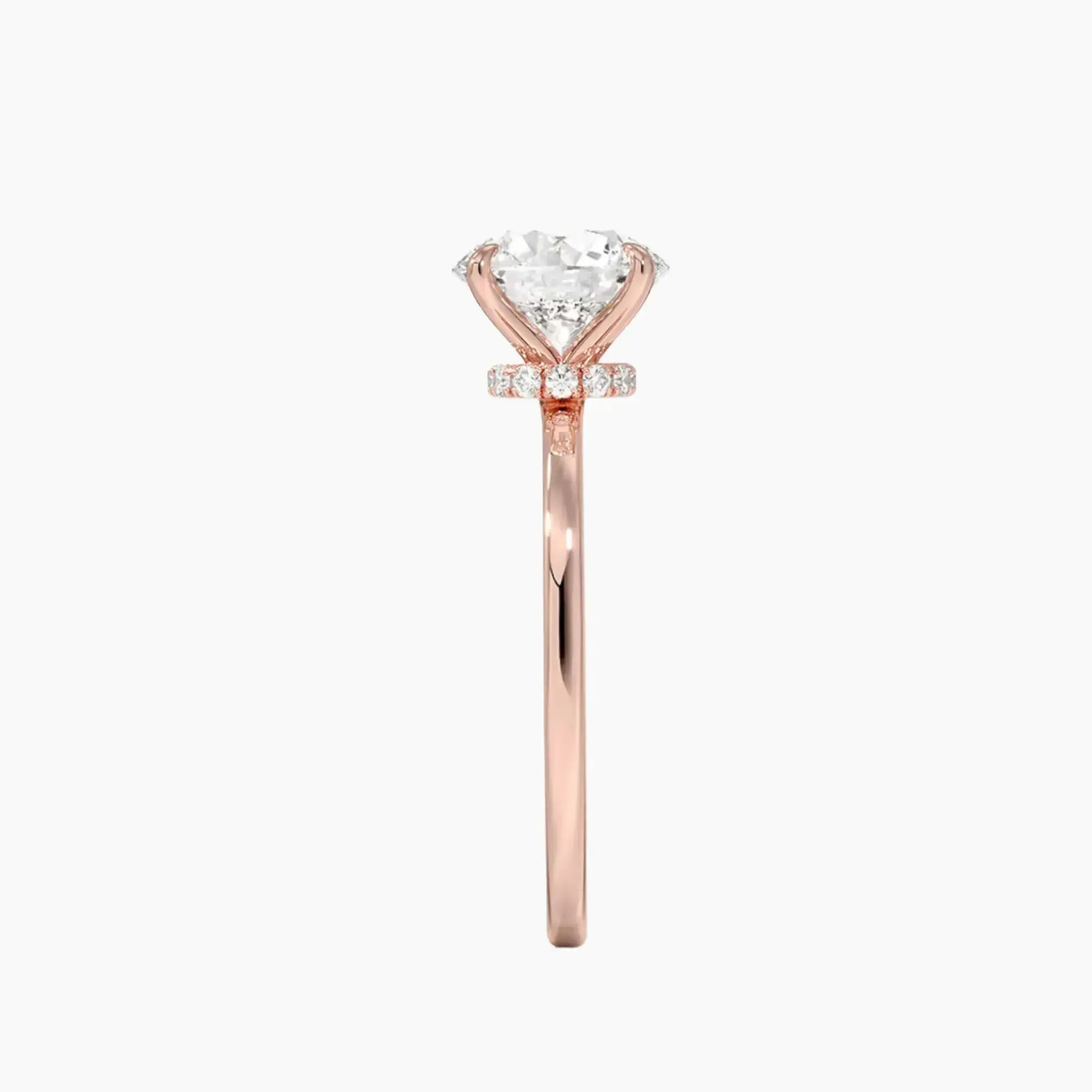 OBSER159 - Giselle Solitaire Round engagement ring setting view 6