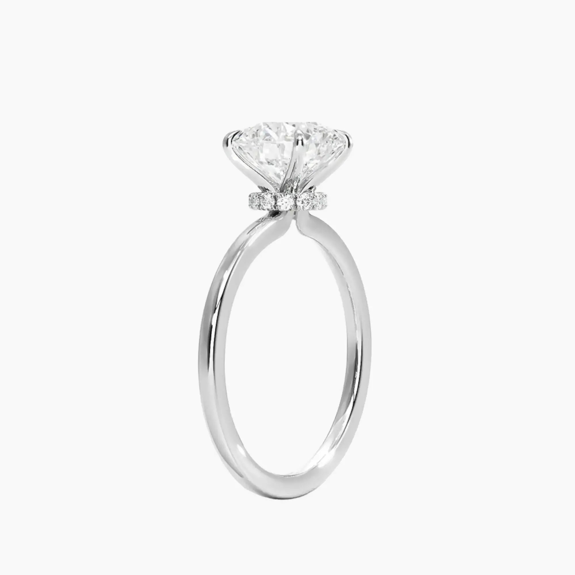 OBSER159 - Giselle Solitaire Round engagement ring setting view 2