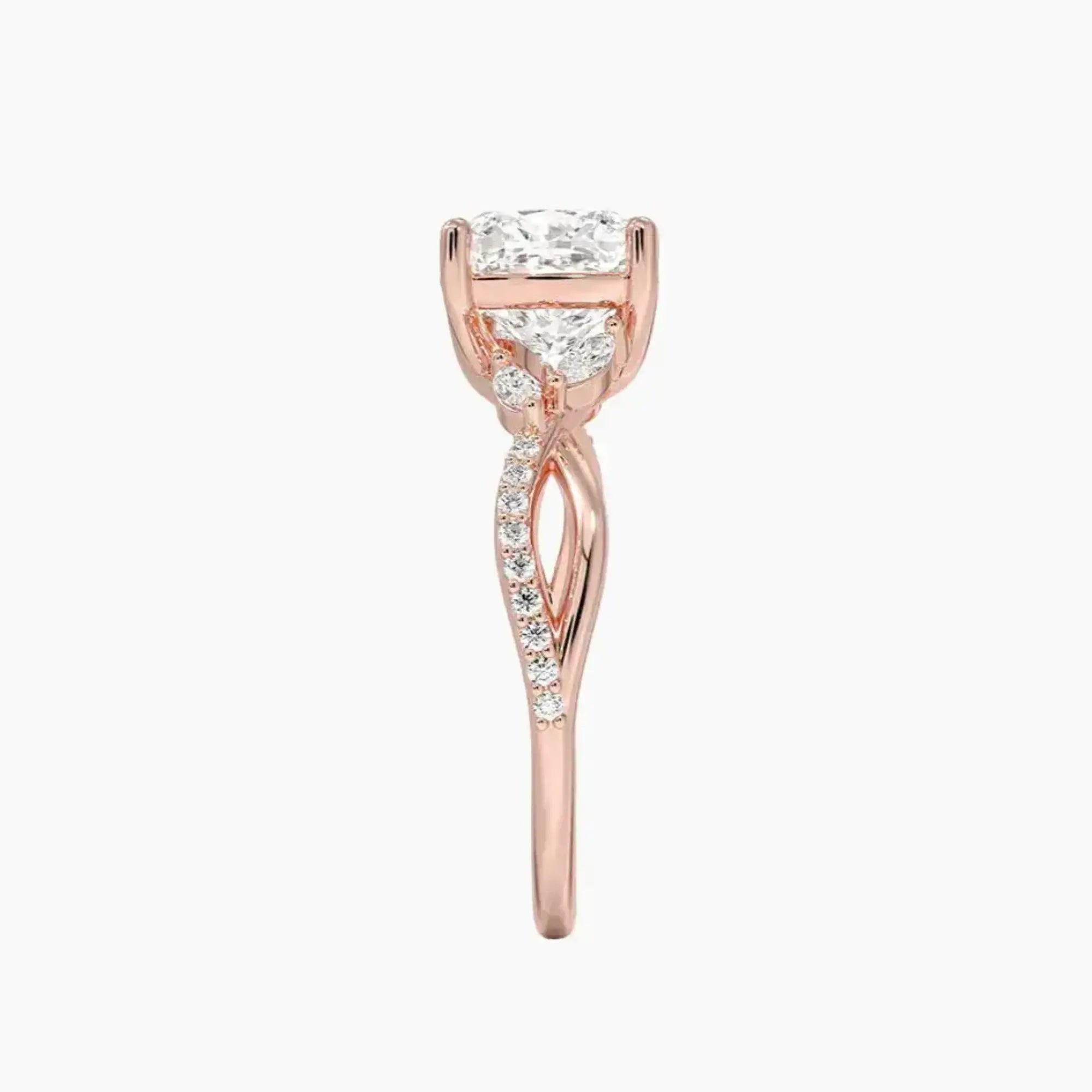 OBSER239 - Amara Adorned Cushion engagement ring setting view 6