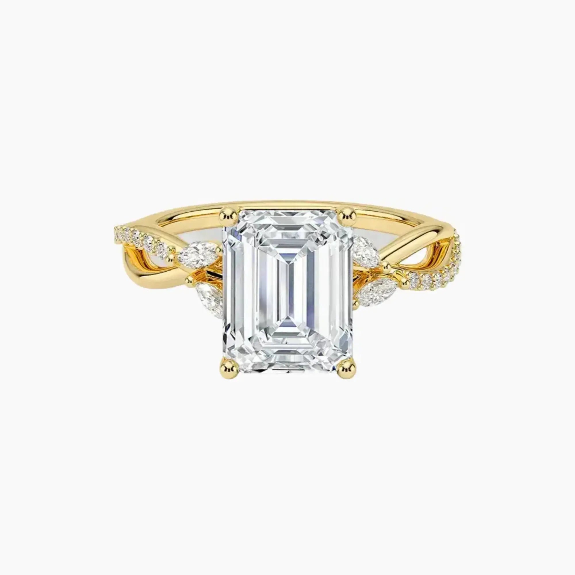 OBSER242 - Amara Adorned Emerald engagement ring setting view 7
