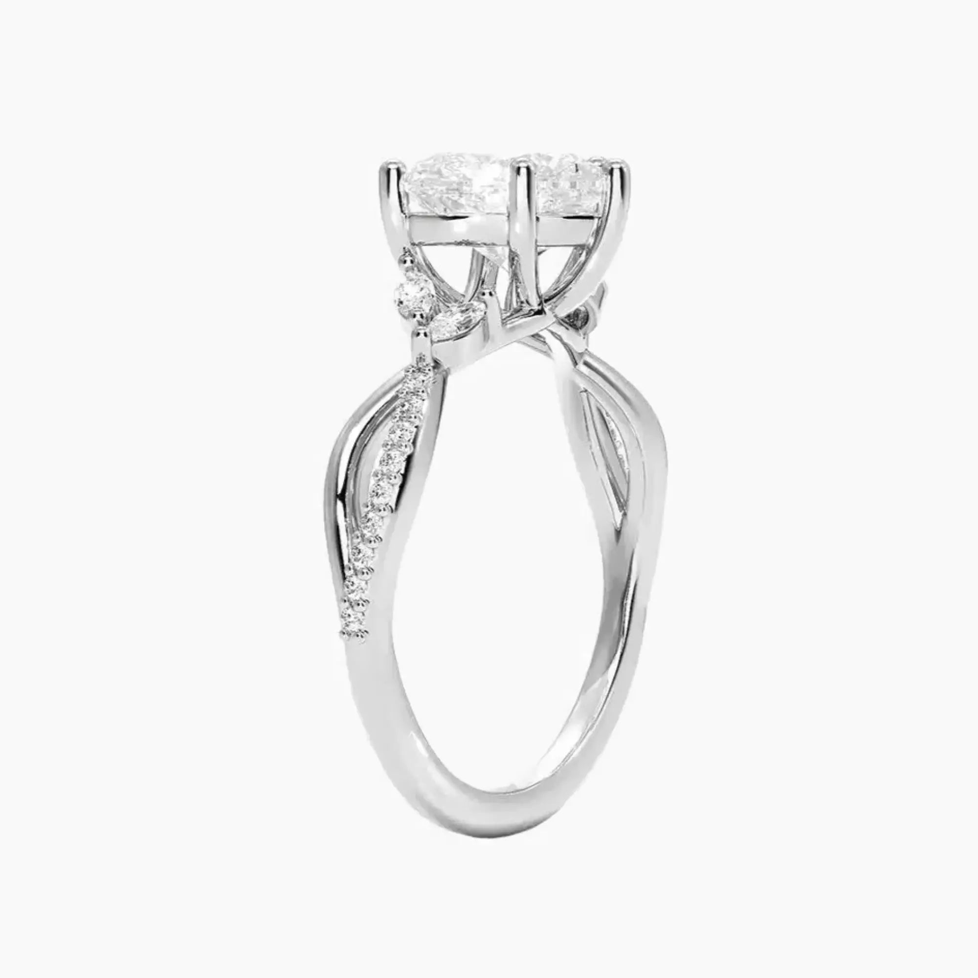OBSER241 - Amara Adorned Heart engagement ring setting view 2
