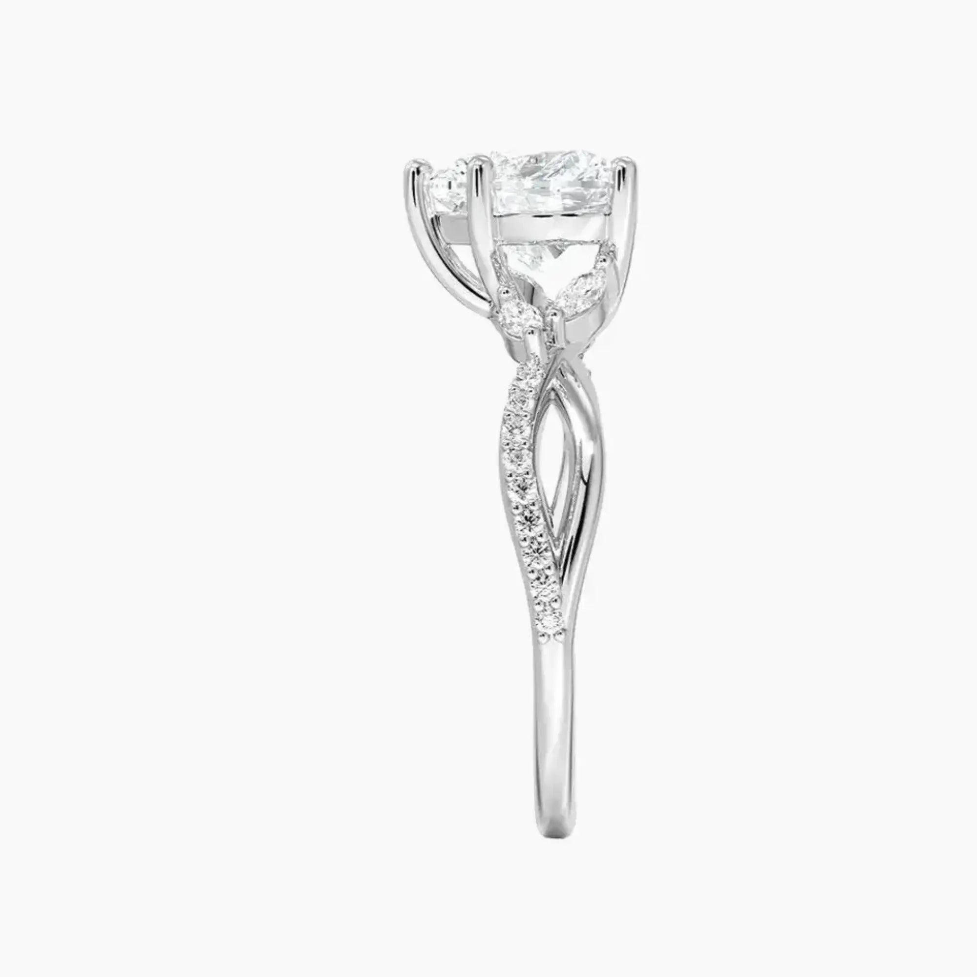 OBSER241 - Amara Adorned Heart engagement ring setting view 3