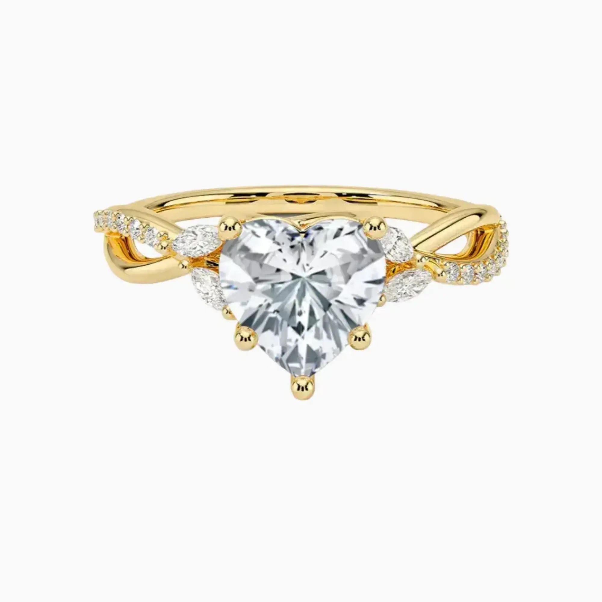OBSER241 - Amara Adorned Heart engagement ring setting view 7