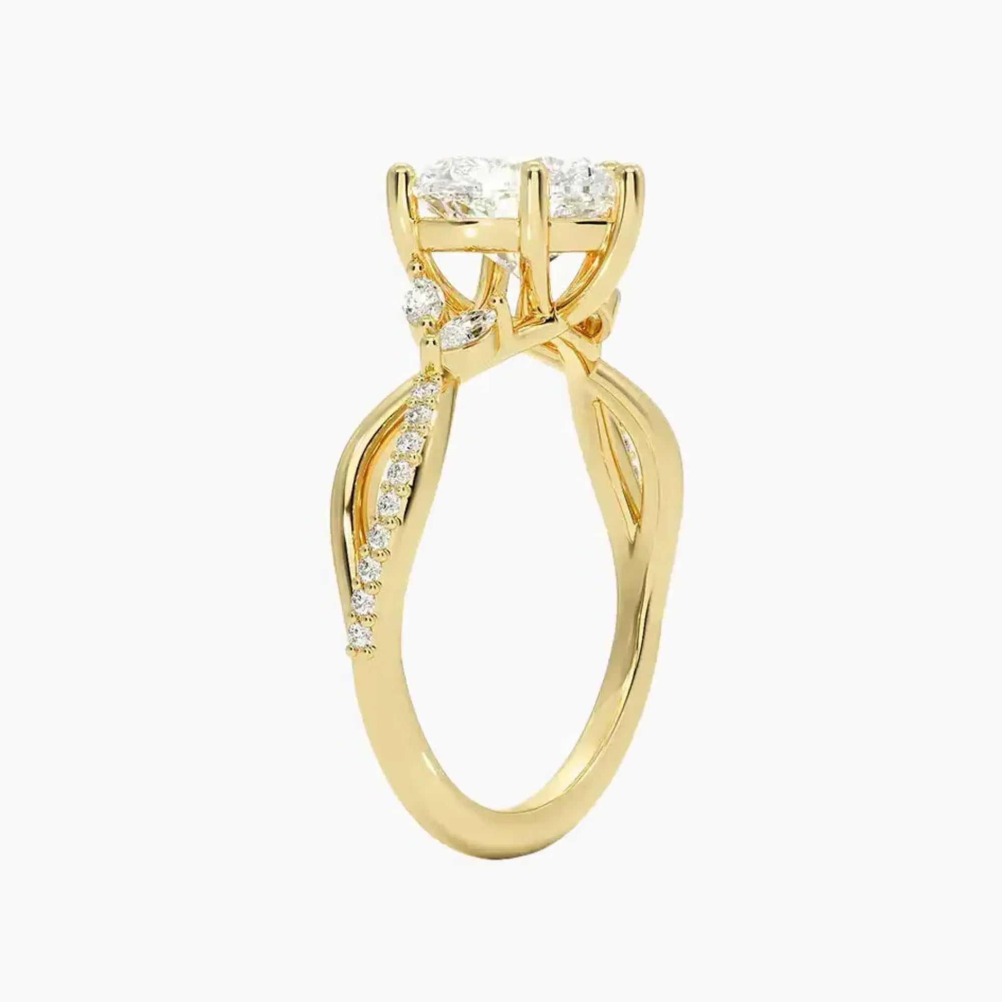OBSER241 - Amara Adorned Heart engagement ring setting view 8