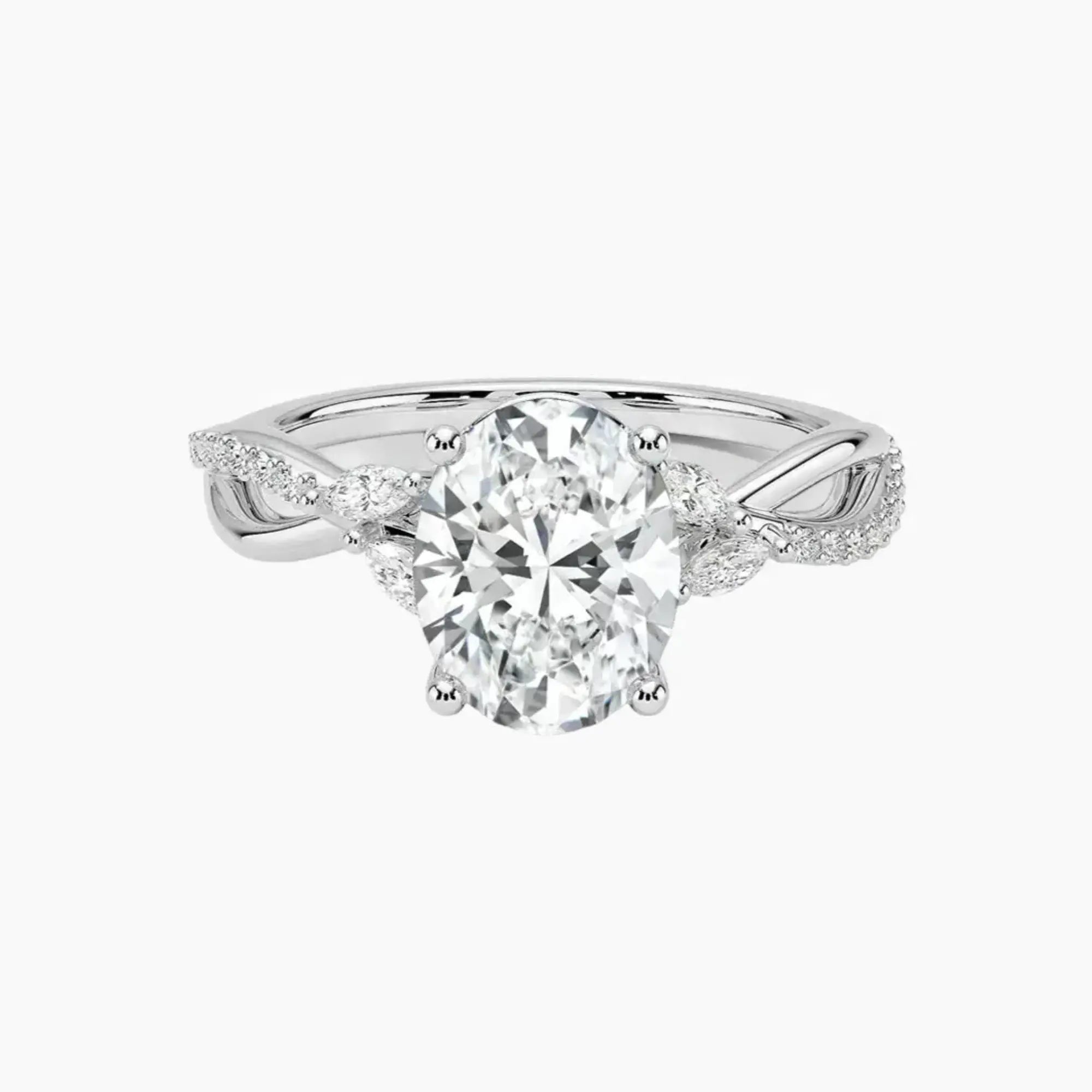 OBSER245 - Amara Adorned Oval engagement ring setting view 1