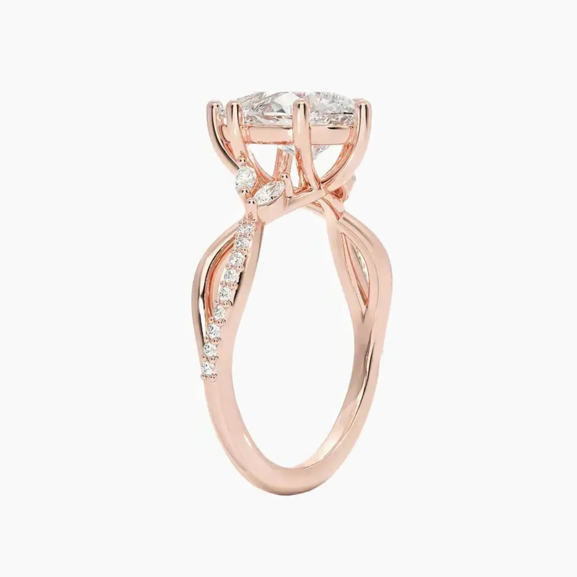 OBSER244 - Amara Adorned Pear engagement ring setting view 5