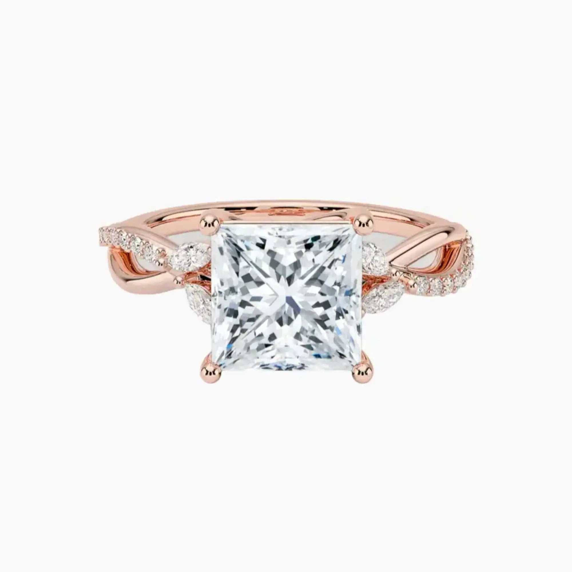 OBSER243 - Amara Adorned Princess engagement ring setting view 4
