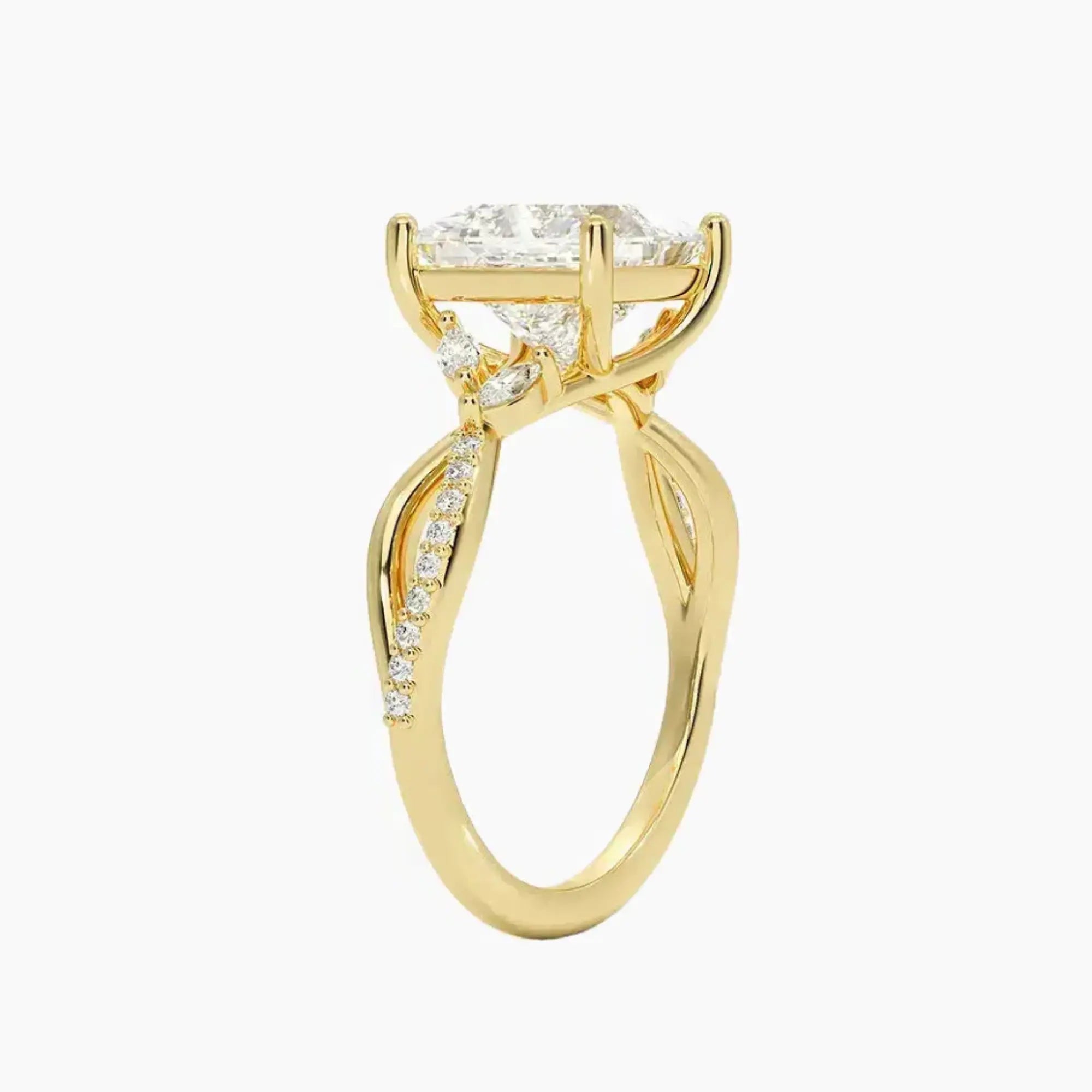 OBSER243 - Amara Adorned Princess engagement ring setting view 8