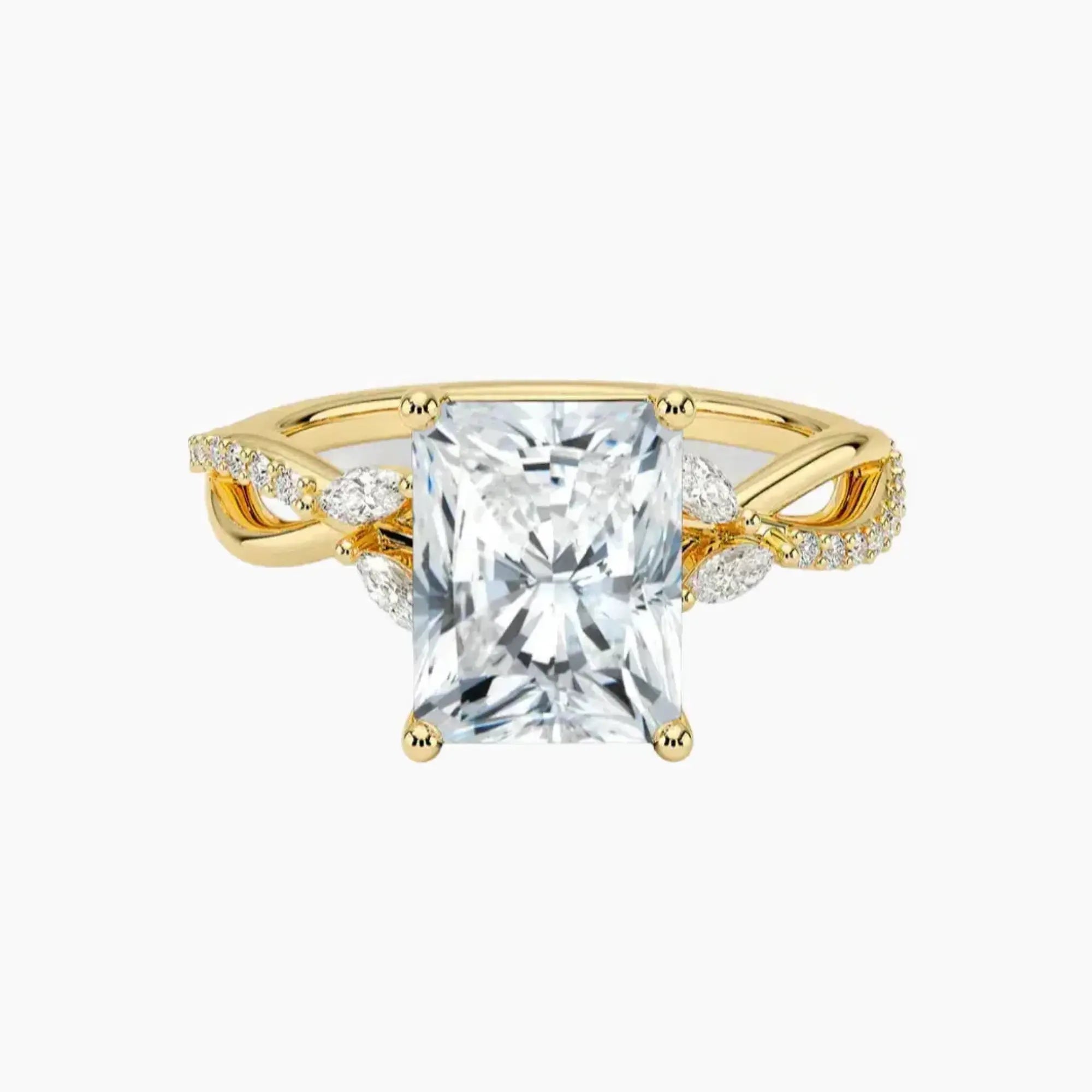 OBSER237 - Amara Adorned Radiant engagement ring setting view 7