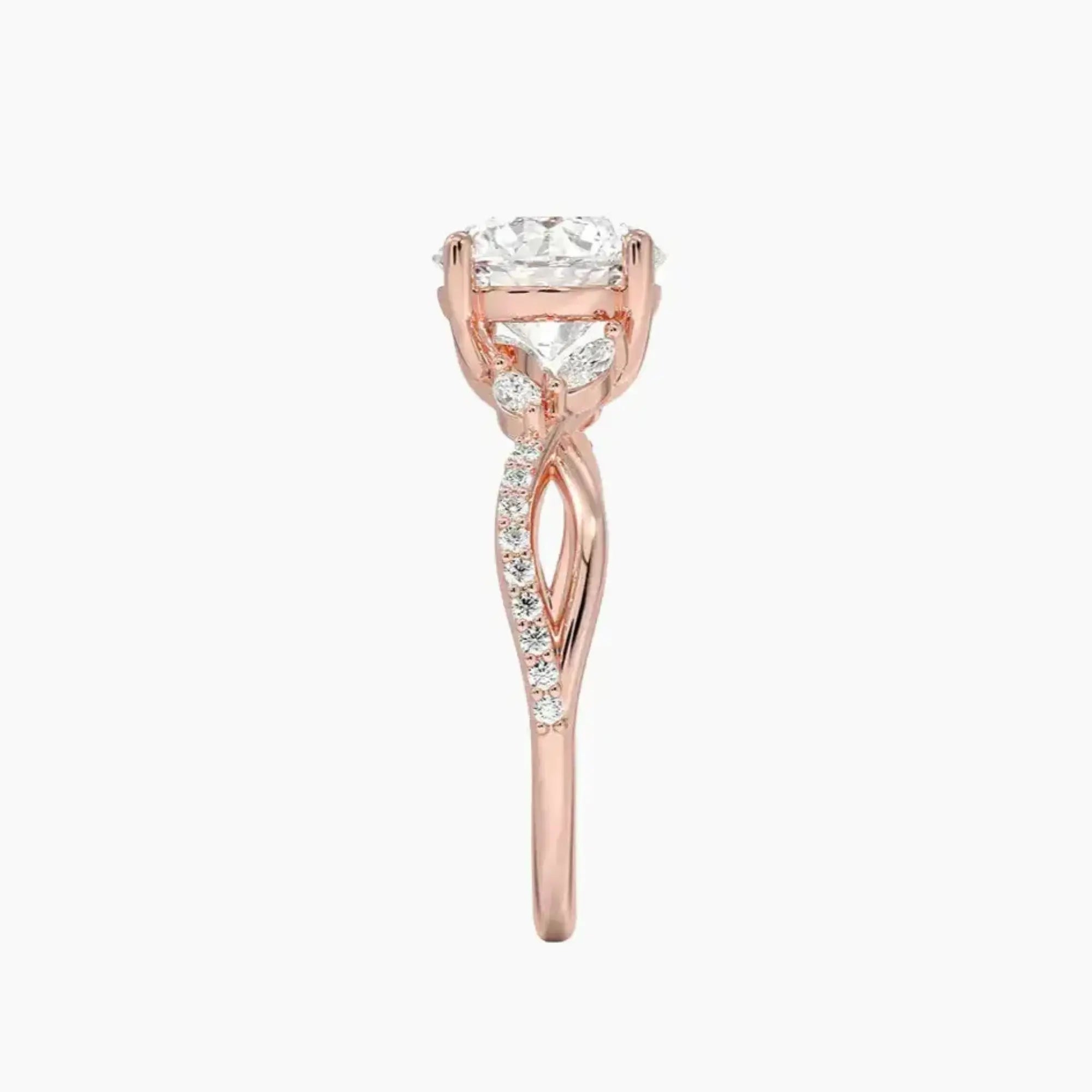 OBSER134 - Amara Adorned Round engagement ring setting view 6