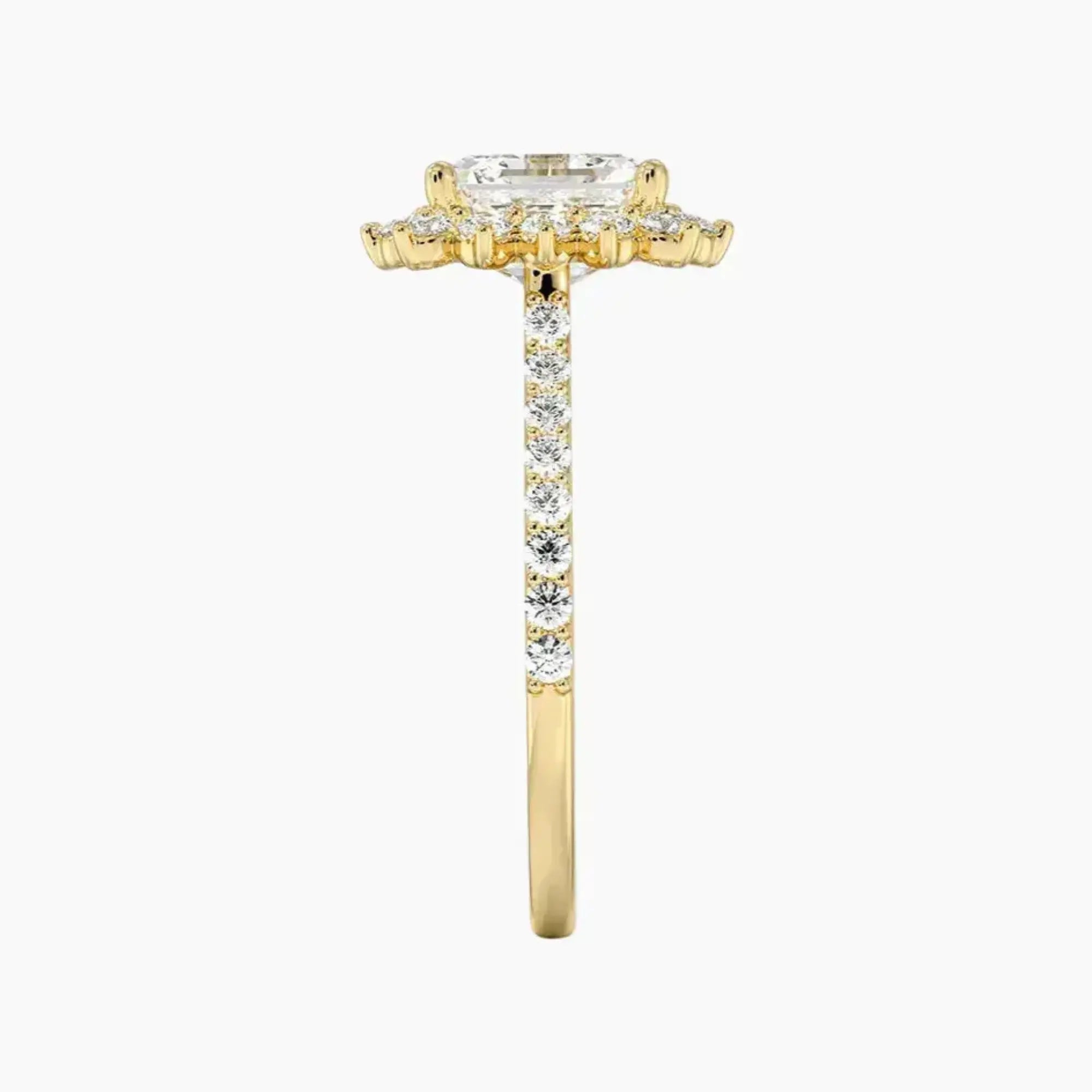 OBSER451 - Soraya Pave Halo Asscher engagement ring setting view 9