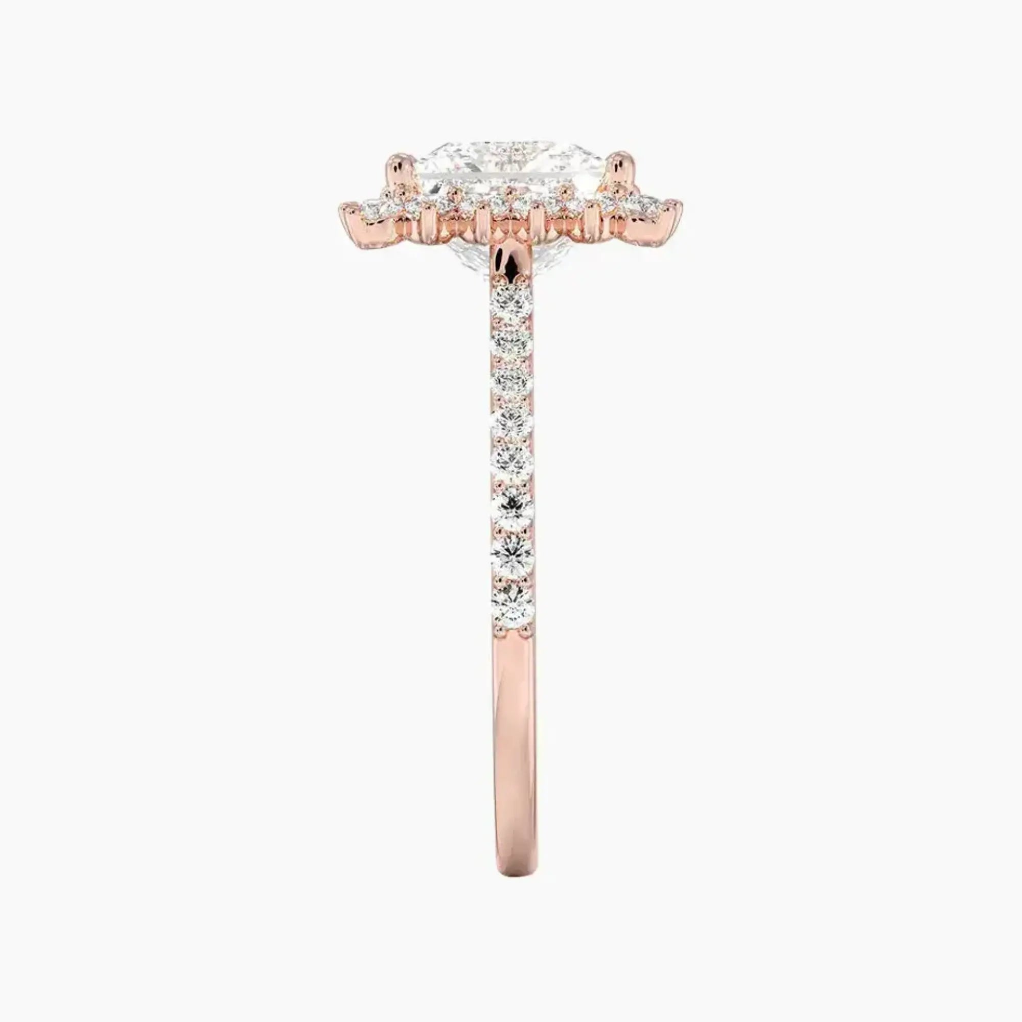 OBSER453 - Soraya Pave Halo Princess engagement ring setting view 6