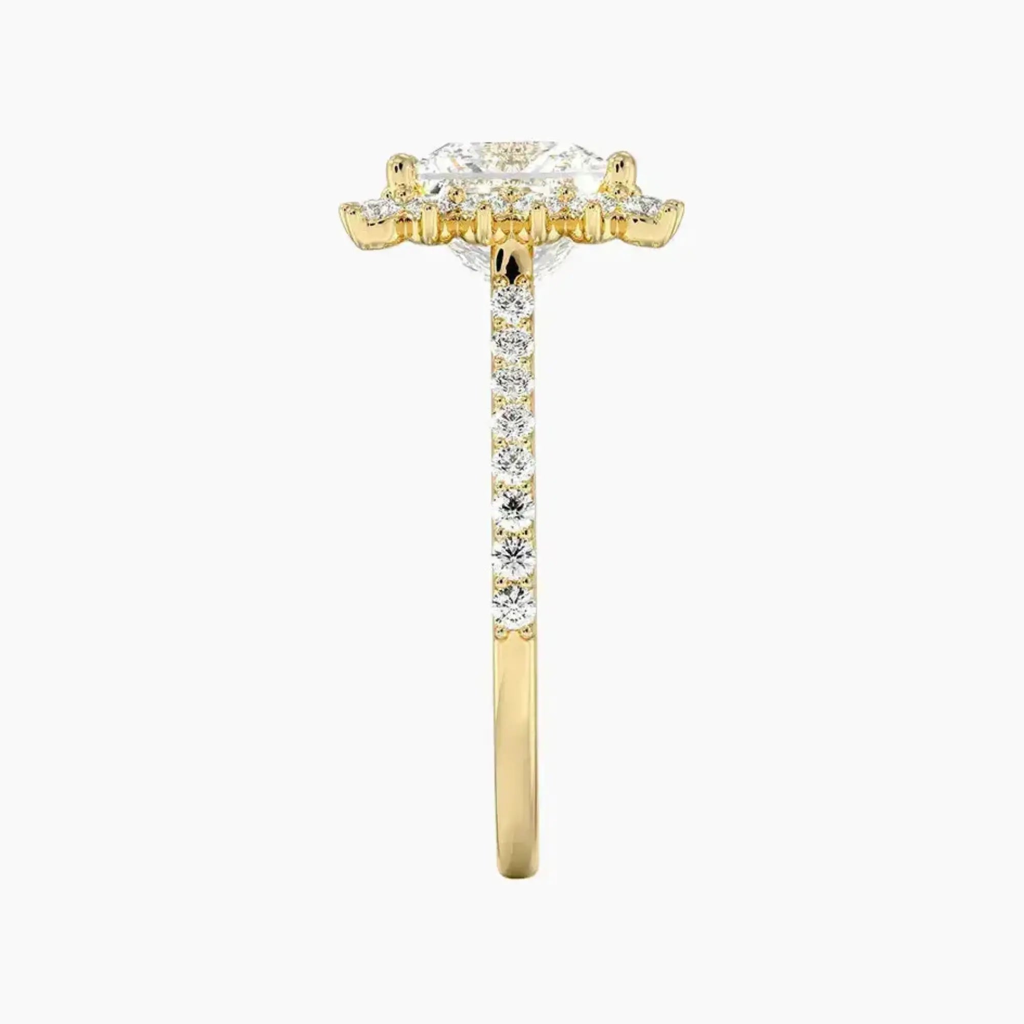 OBSER453 - Soraya Pave Halo Princess engagement ring setting view 9