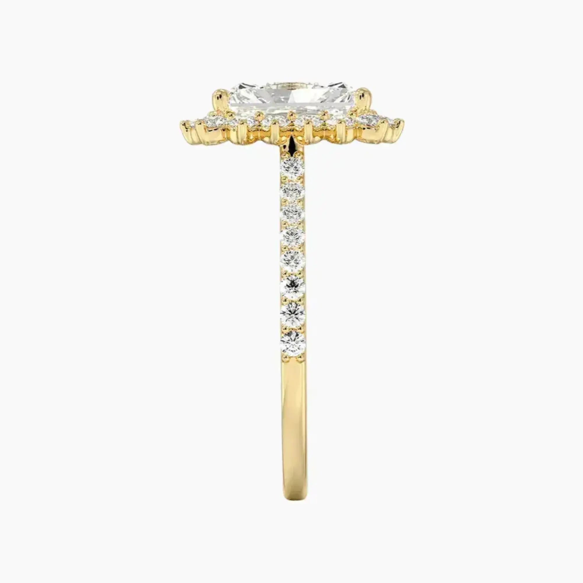 OBSER450 - Soraya Pave Halo Radiant engagement ring setting view 9