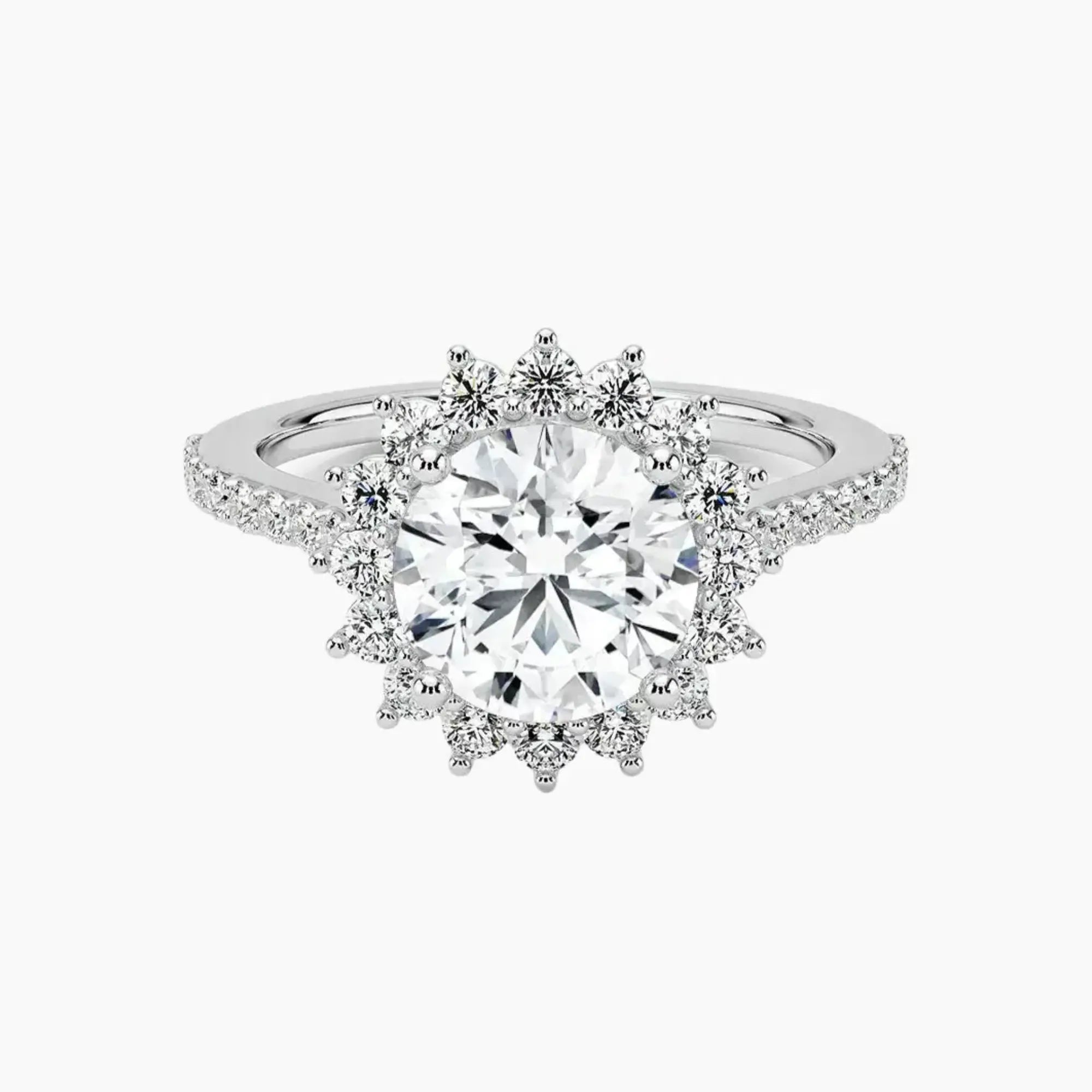 OBSER457 - Soraya Pave Halo Round engagement ring setting view 1
