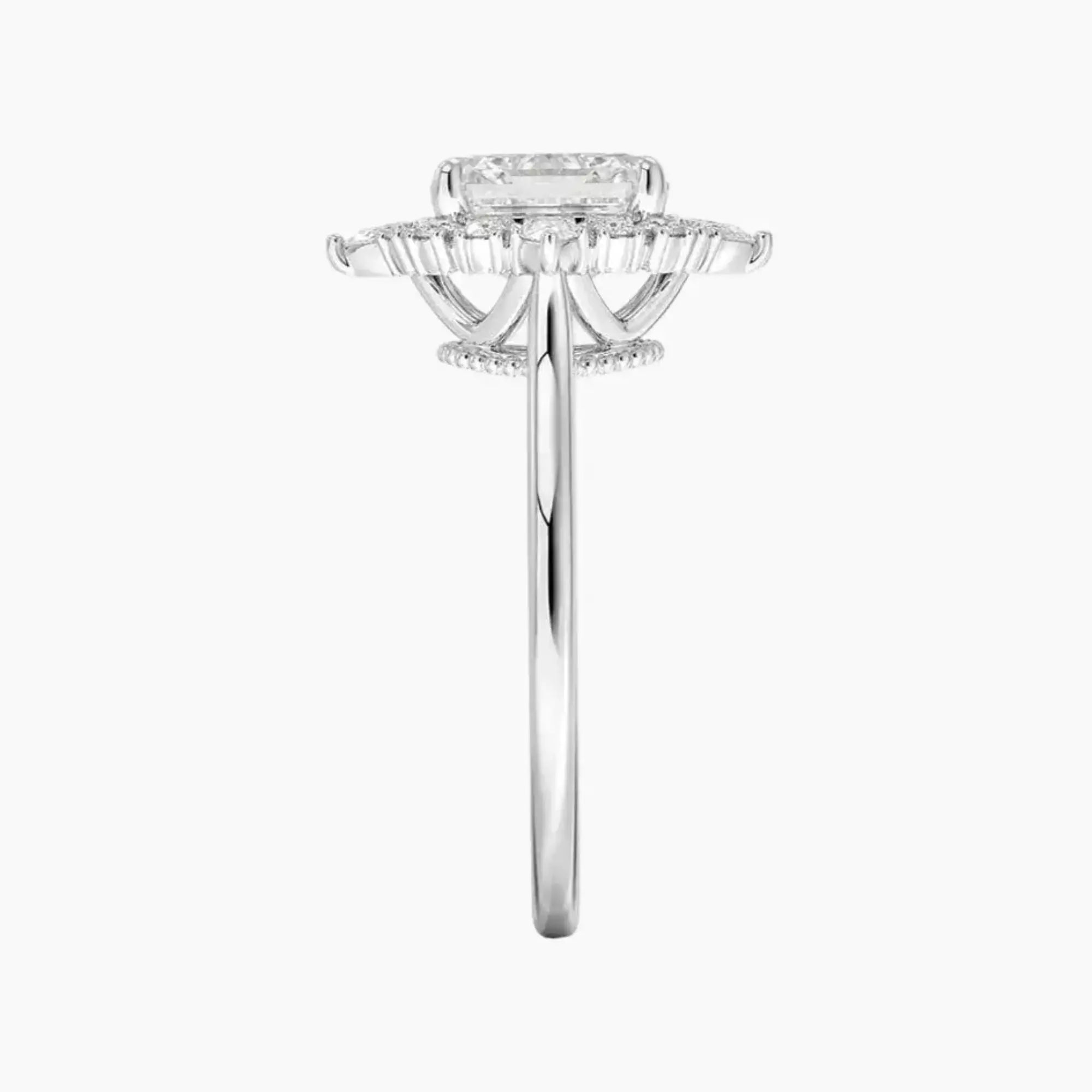 OBSER397 - Elara Halo Asscher engagement ring setting view 3