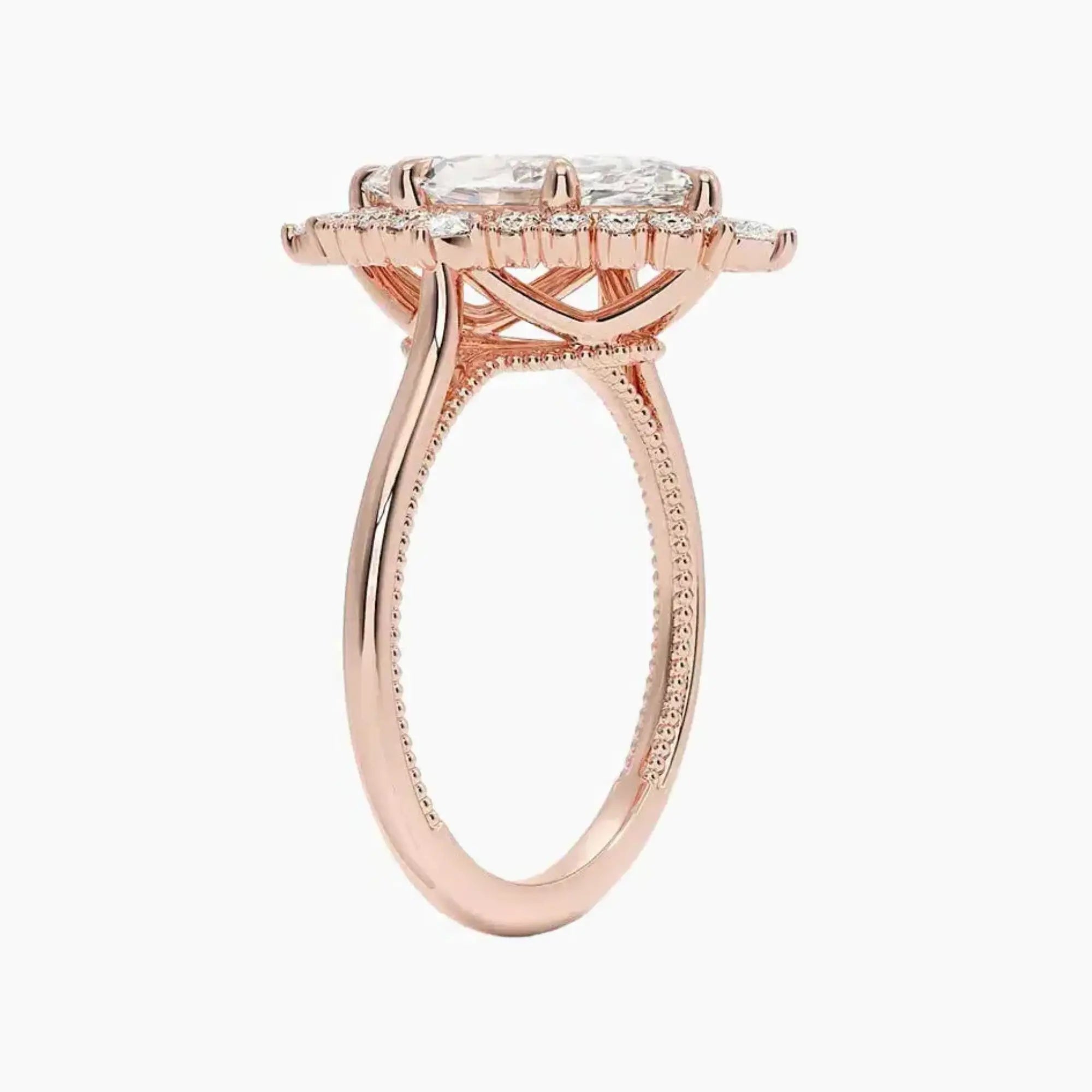 OBSER161 - Elara Halo Marquise engagement ring setting view 5