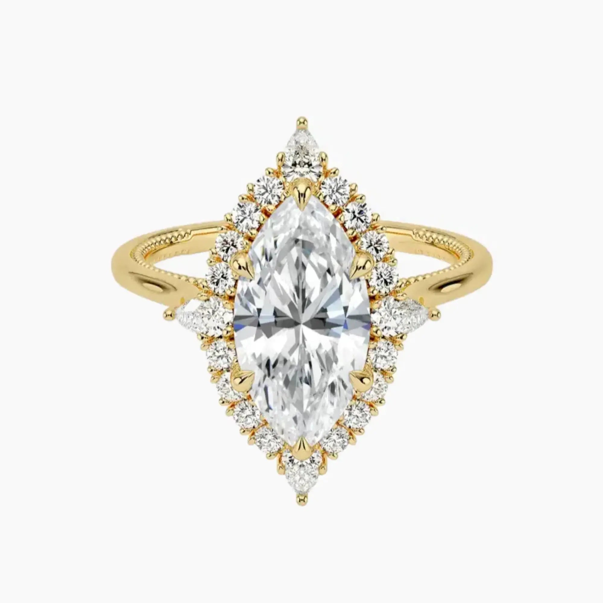 OBSER161 - Elara Halo Marquise engagement ring setting view 7