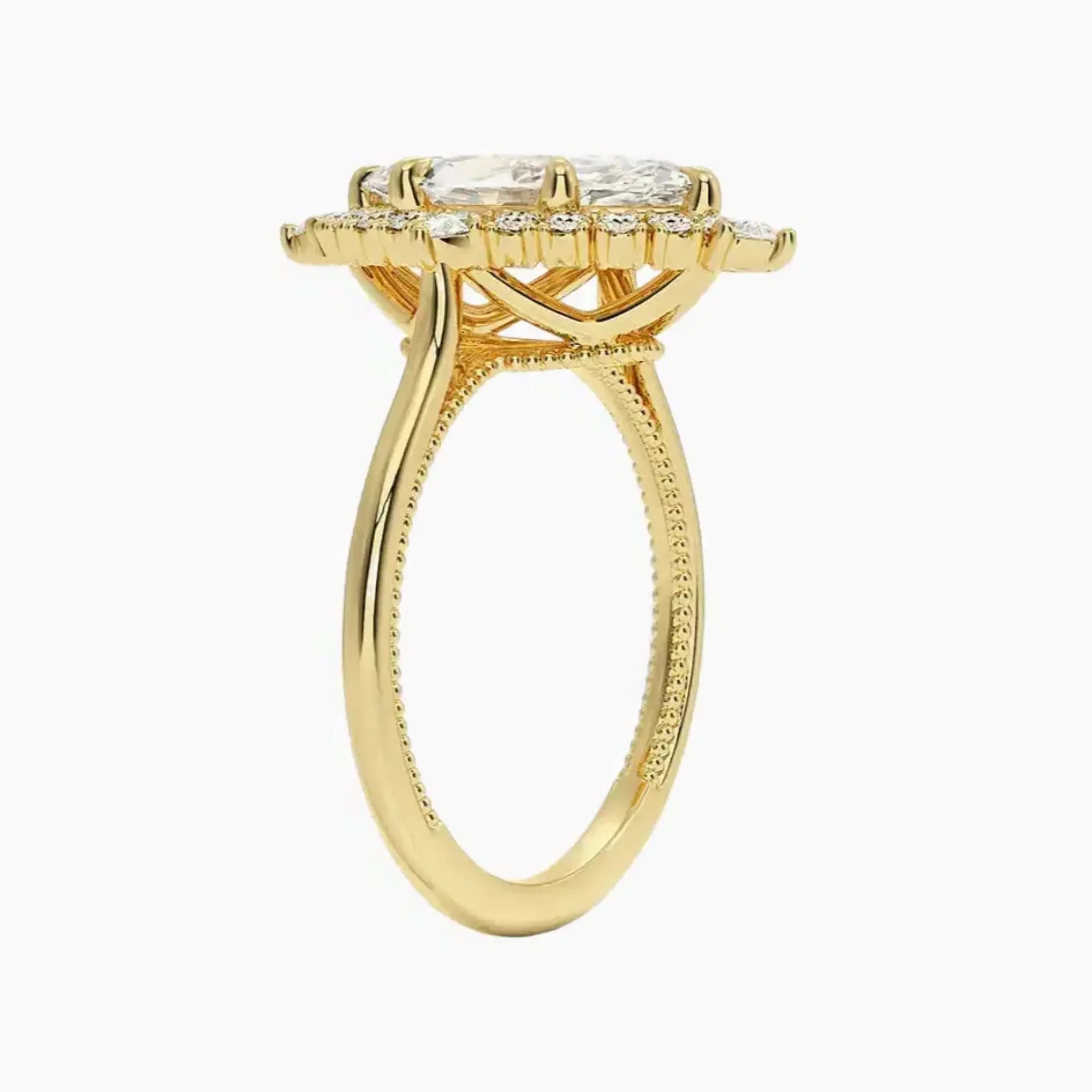 OBSER161 - Elara Halo Marquise engagement ring setting view 8