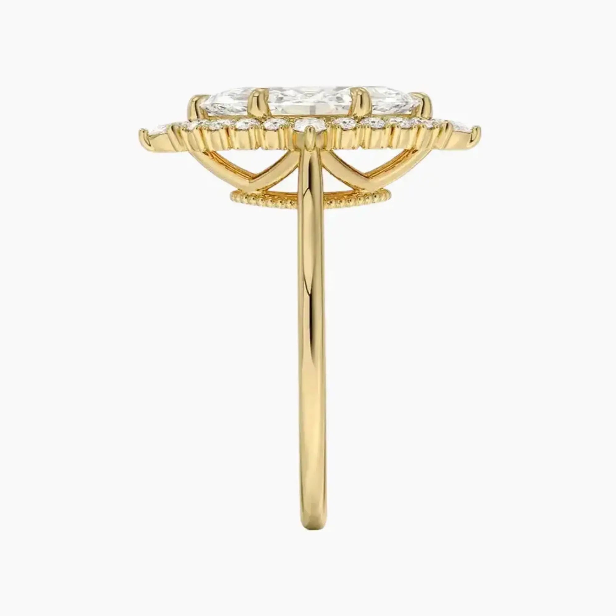OBSER161 - Elara Halo Marquise engagement ring setting view 9