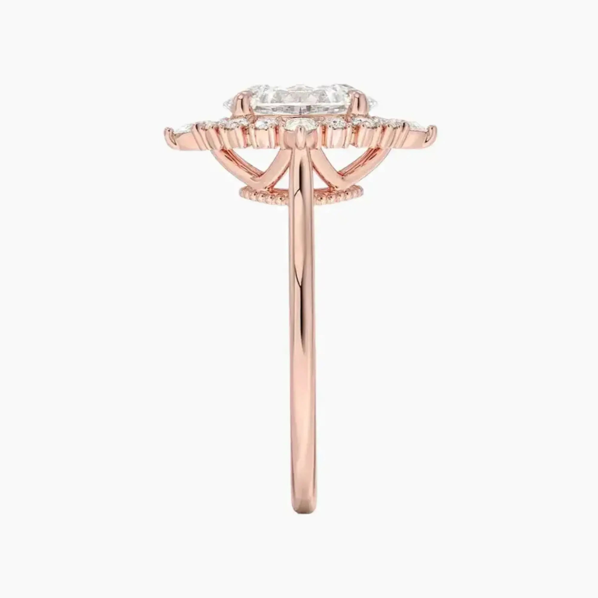 OBSER402 - Elara Halo Oval engagement ring setting view 6