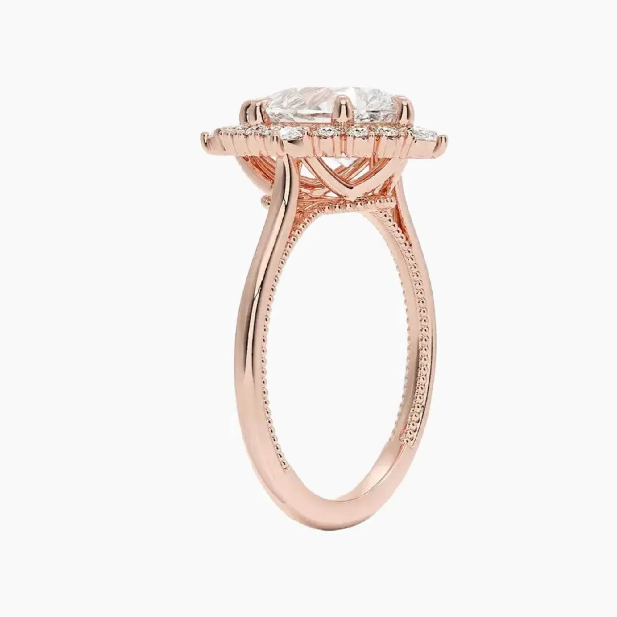 OBSER400 - Elara Halo Pear engagement ring setting view 5
