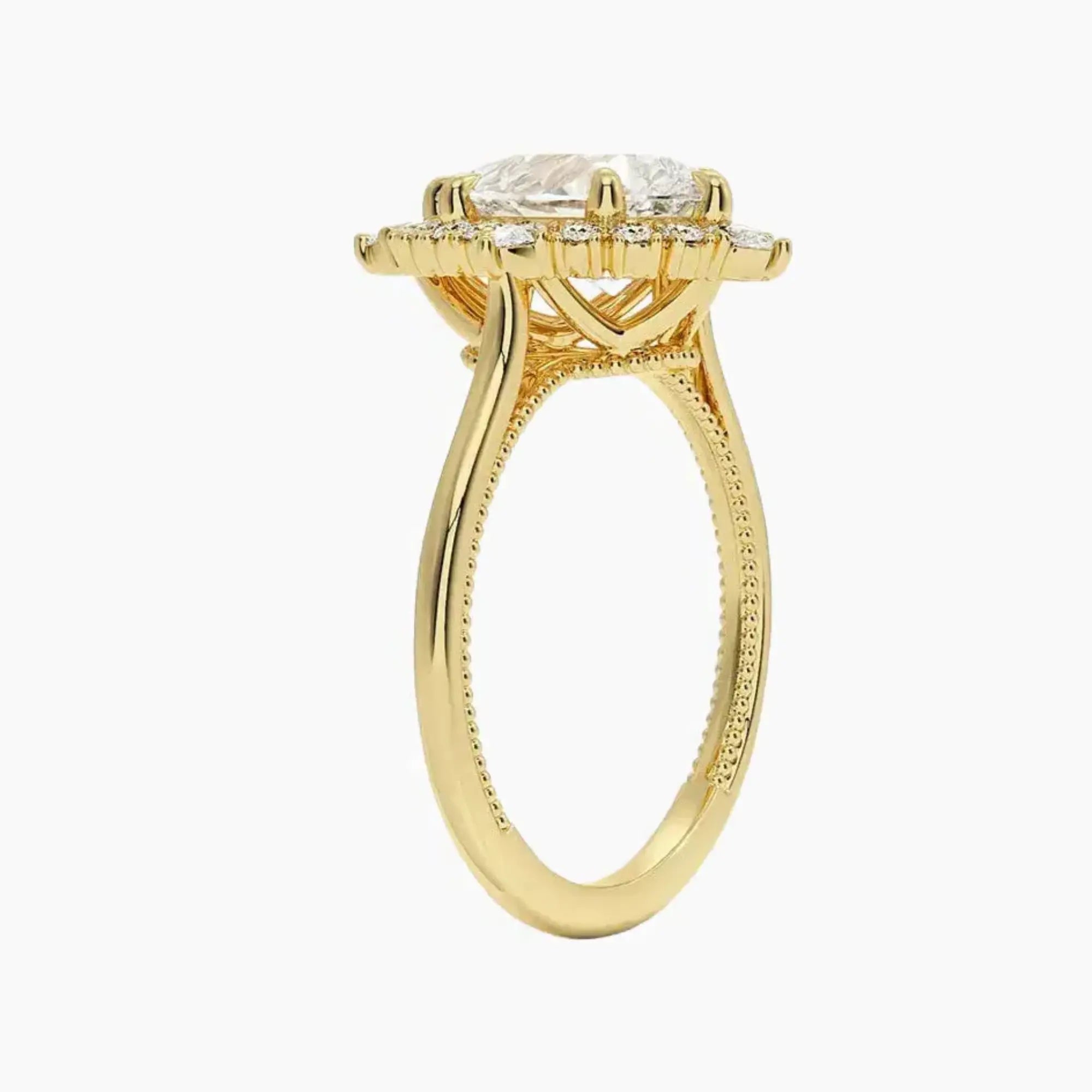OBSER400 - Elara Halo Pear engagement ring setting view 8