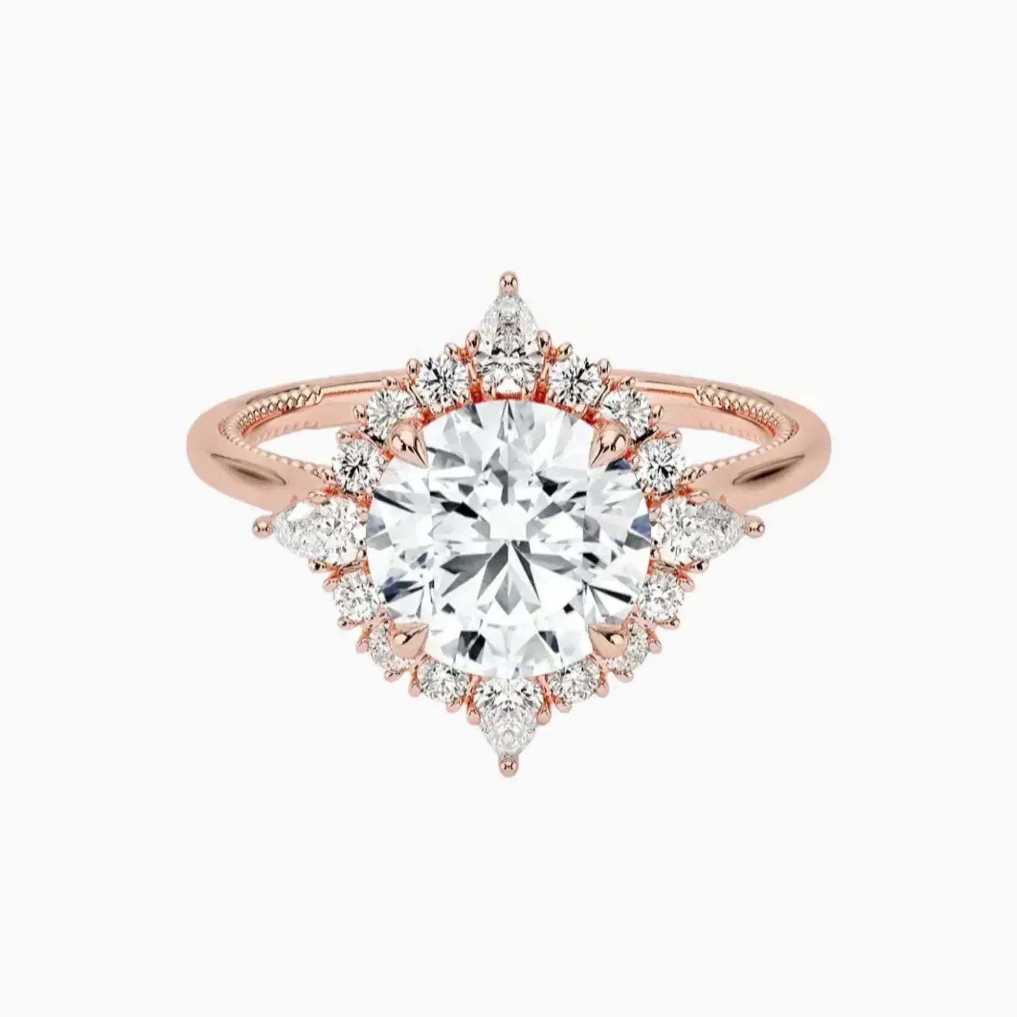 OBSER403 - Elara Halo Round engagement ring setting view 4