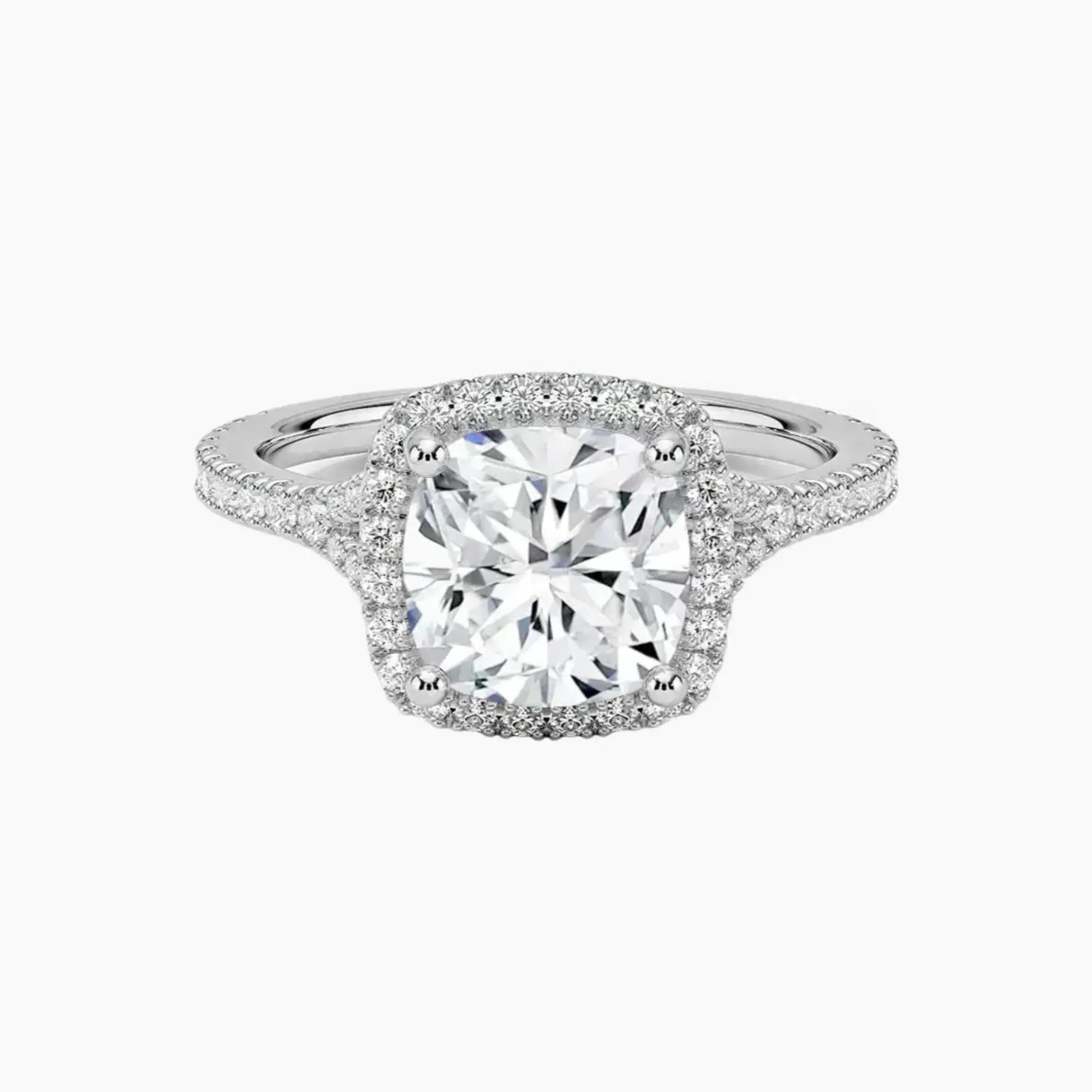 OBSER510 - Lysandra Halo Cushion engagement ring setting view 1