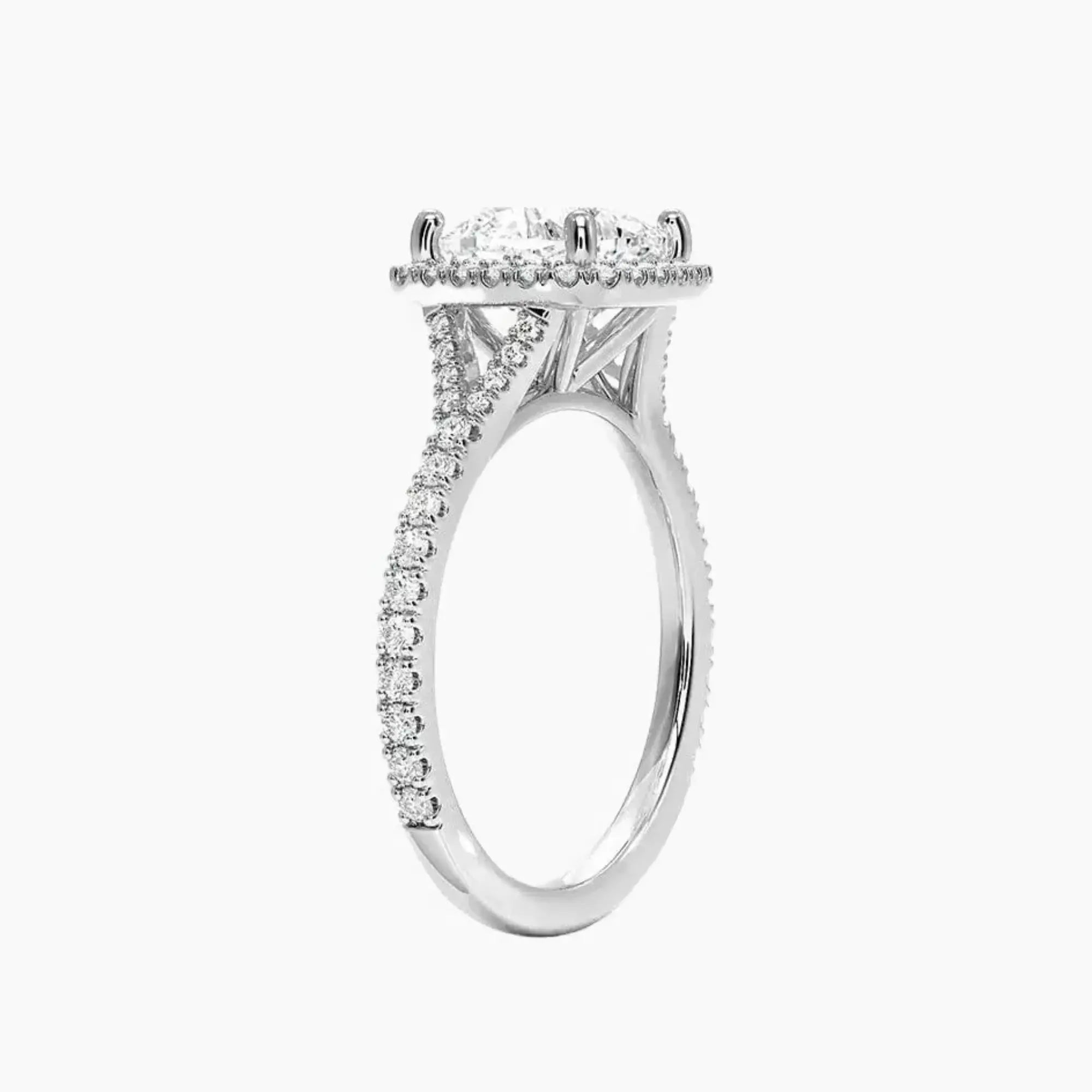 OBSER510 - Lysandra Halo Cushion engagement ring setting view 2