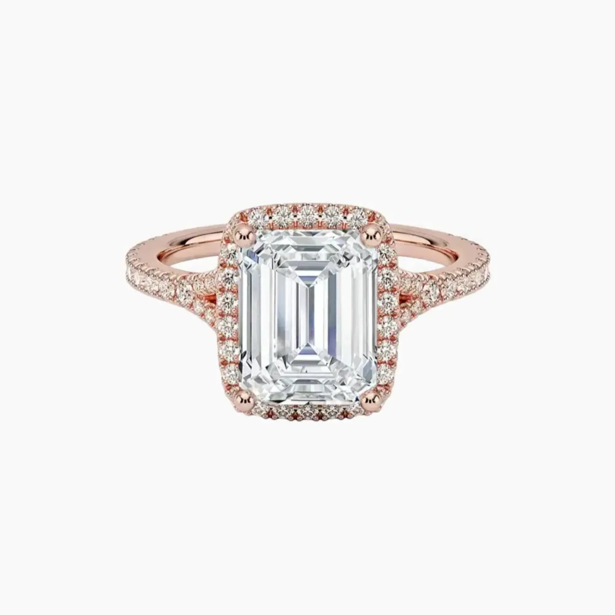 OBSER508 - Lysandra Halo Emerald engagement ring setting view 4