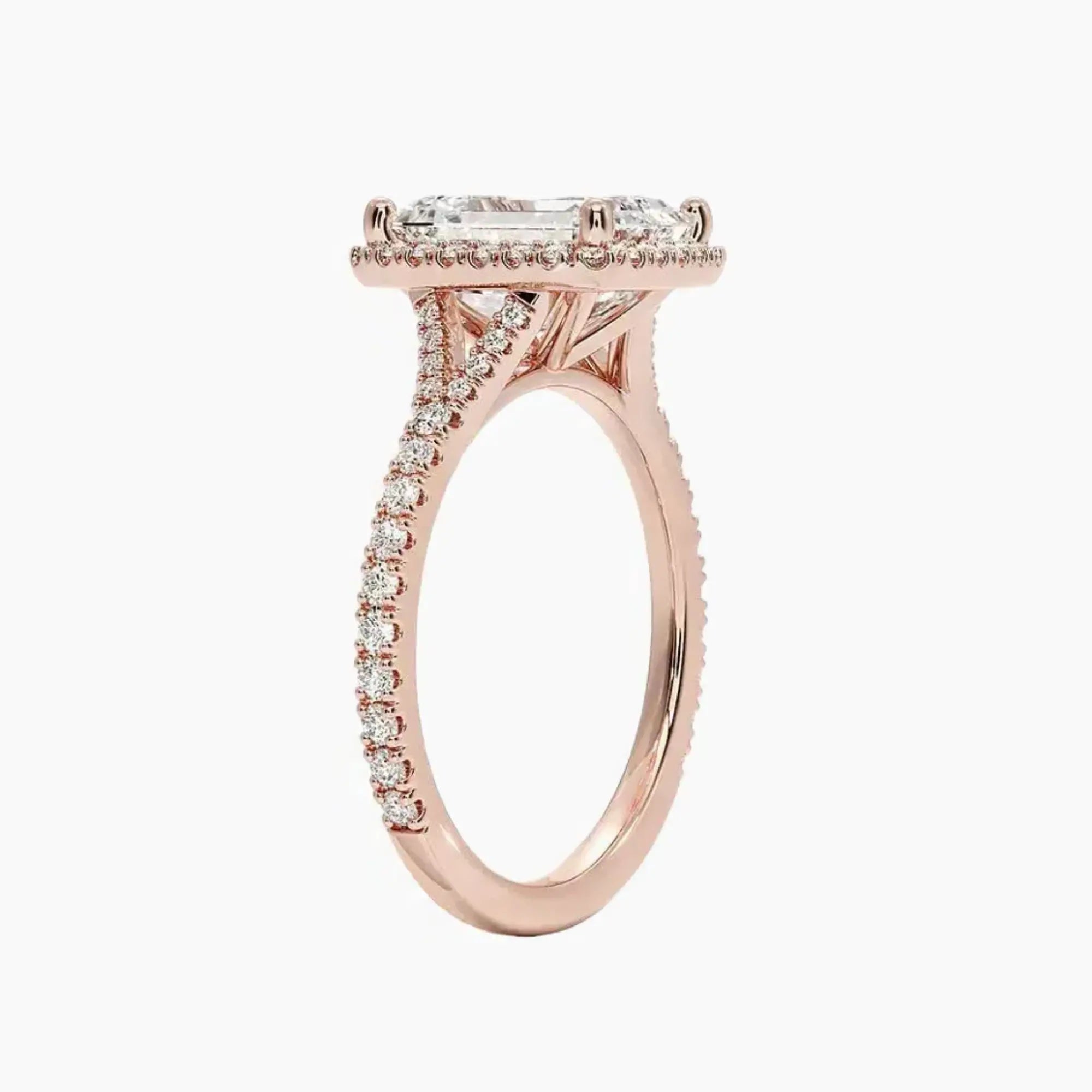 OBSER508 - Lysandra Halo Emerald engagement ring setting view 5