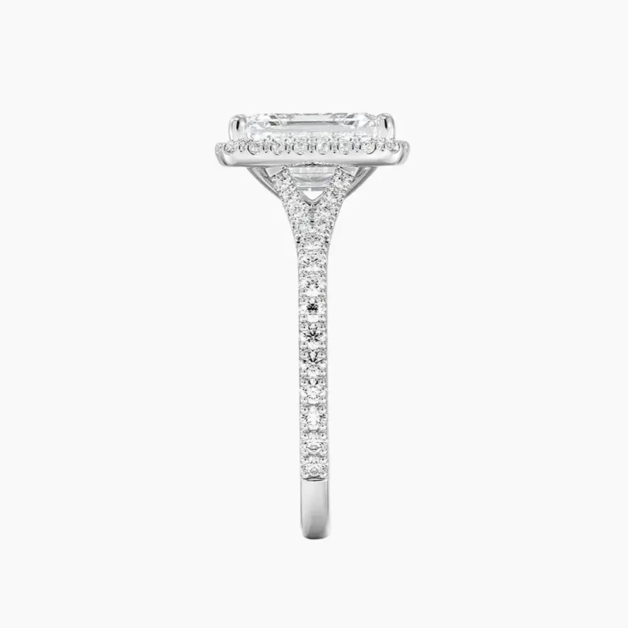 OBSER508 - Lysandra Halo Emerald engagement ring setting view 3