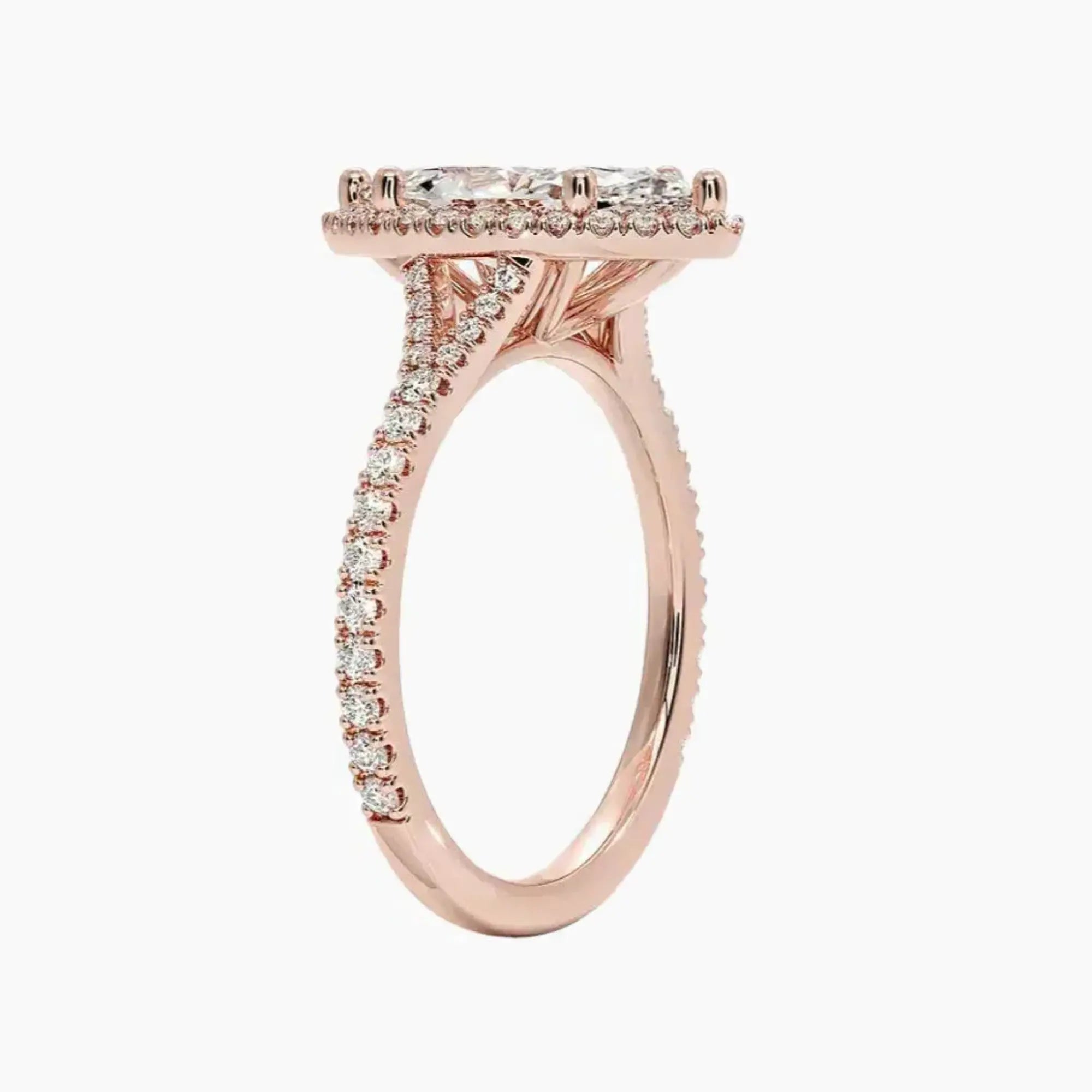 OBSER104 - Lysandra Halo Marquise engagement ring setting view 5
