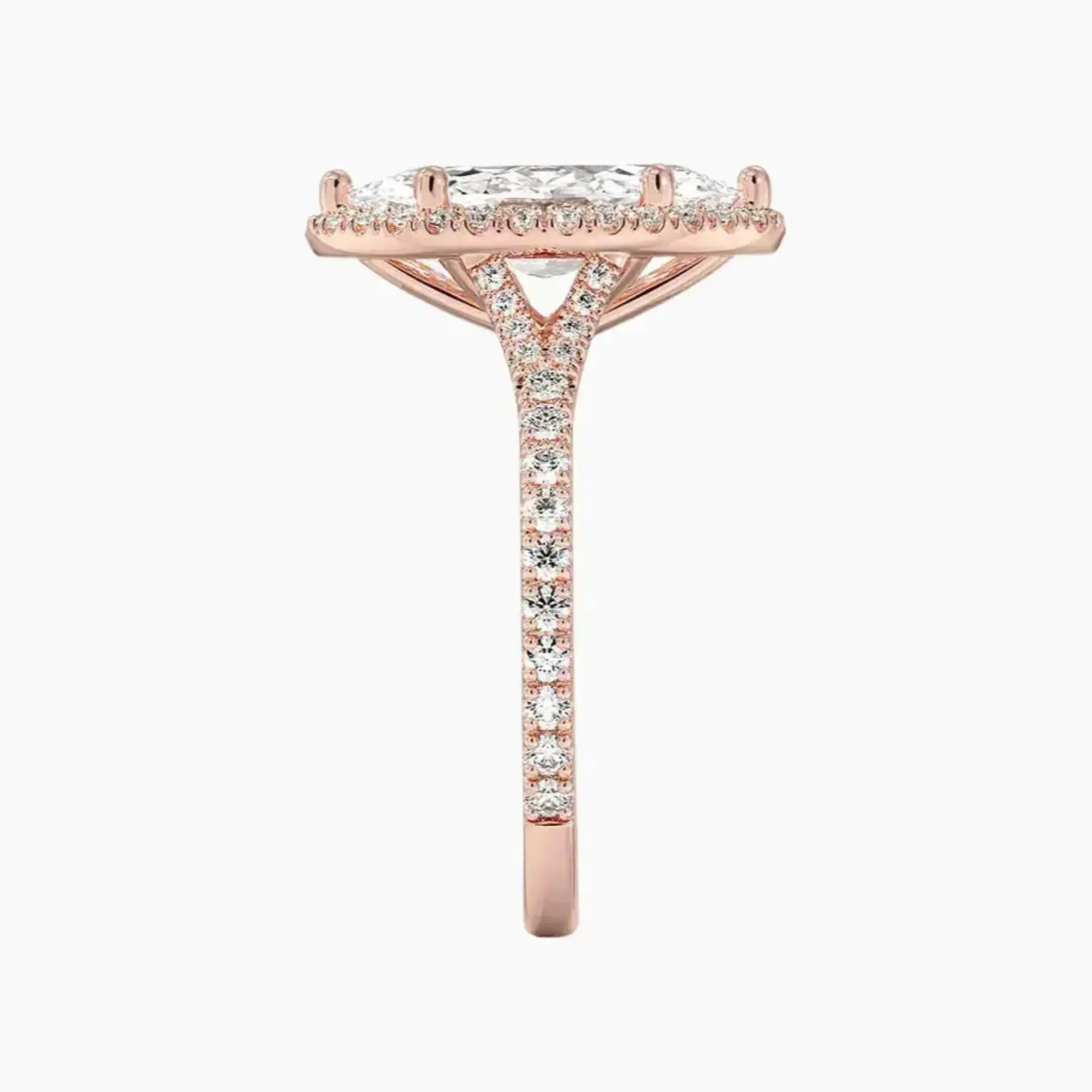 OBSER104 - Lysandra Halo Marquise engagement ring setting view 6