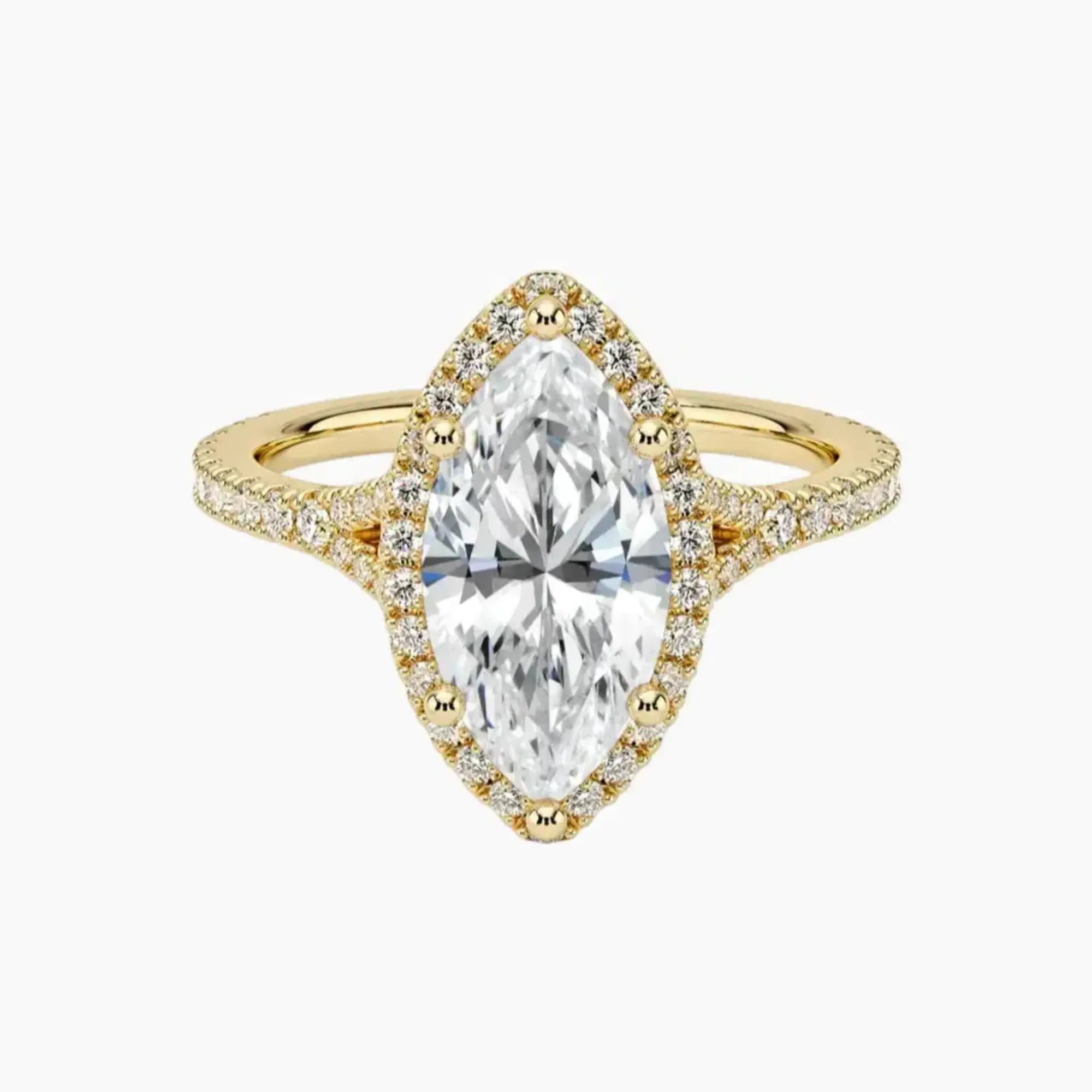 OBSER104 - Lysandra Halo Marquise engagement ring setting view 7