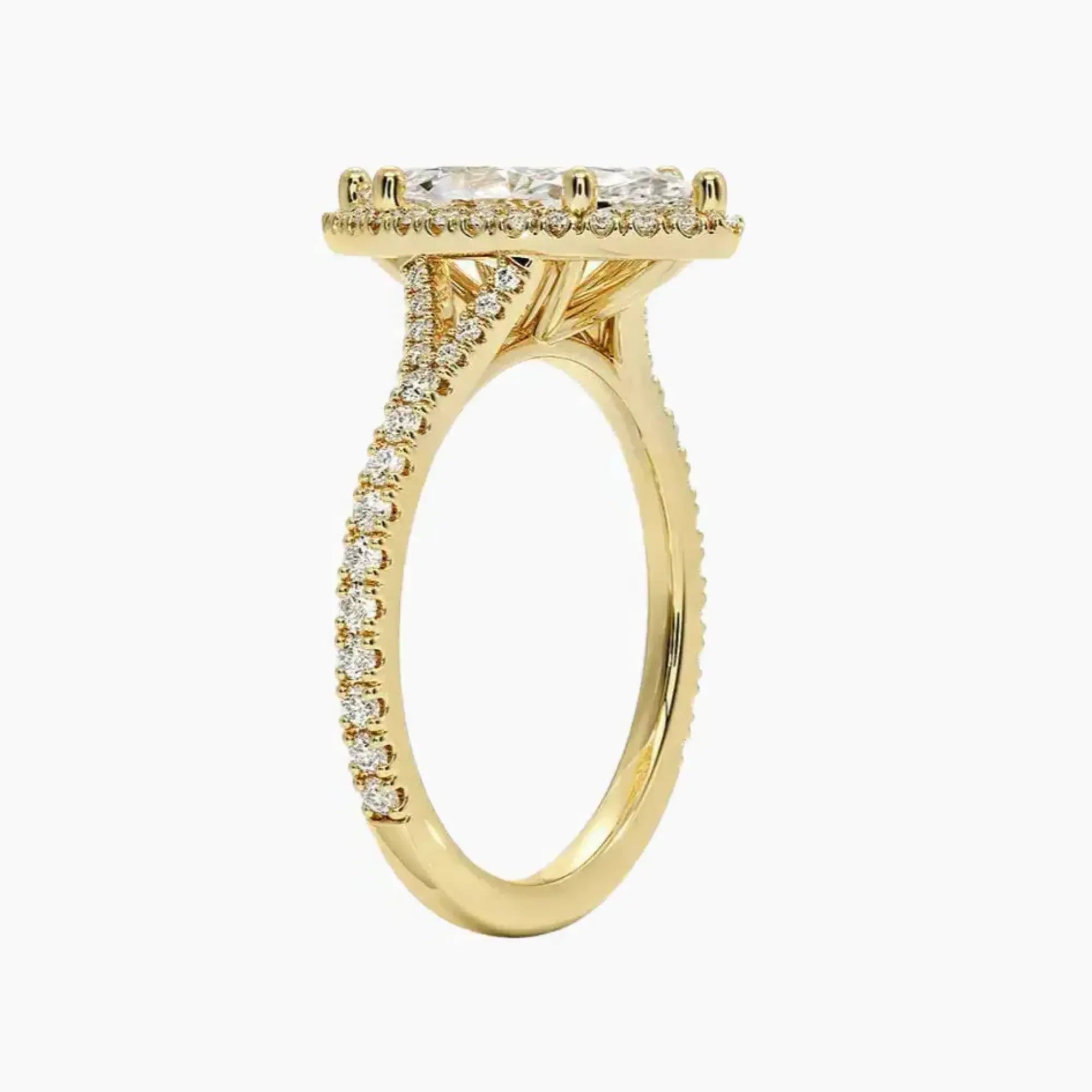 OBSER104 - Lysandra Halo Marquise engagement ring setting view 8