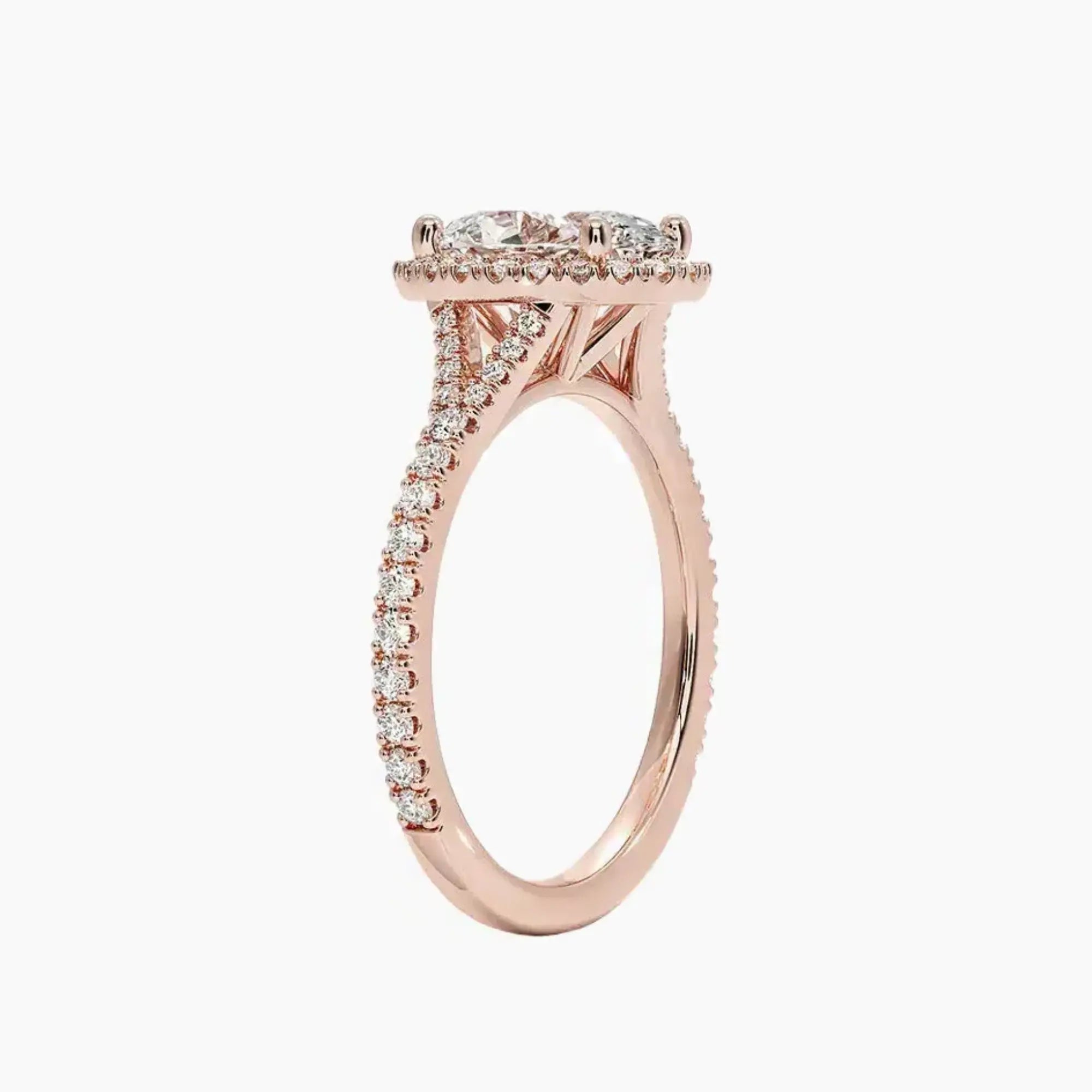 OBSER173 - Lysandra Halo Oval engagement ring setting view 5