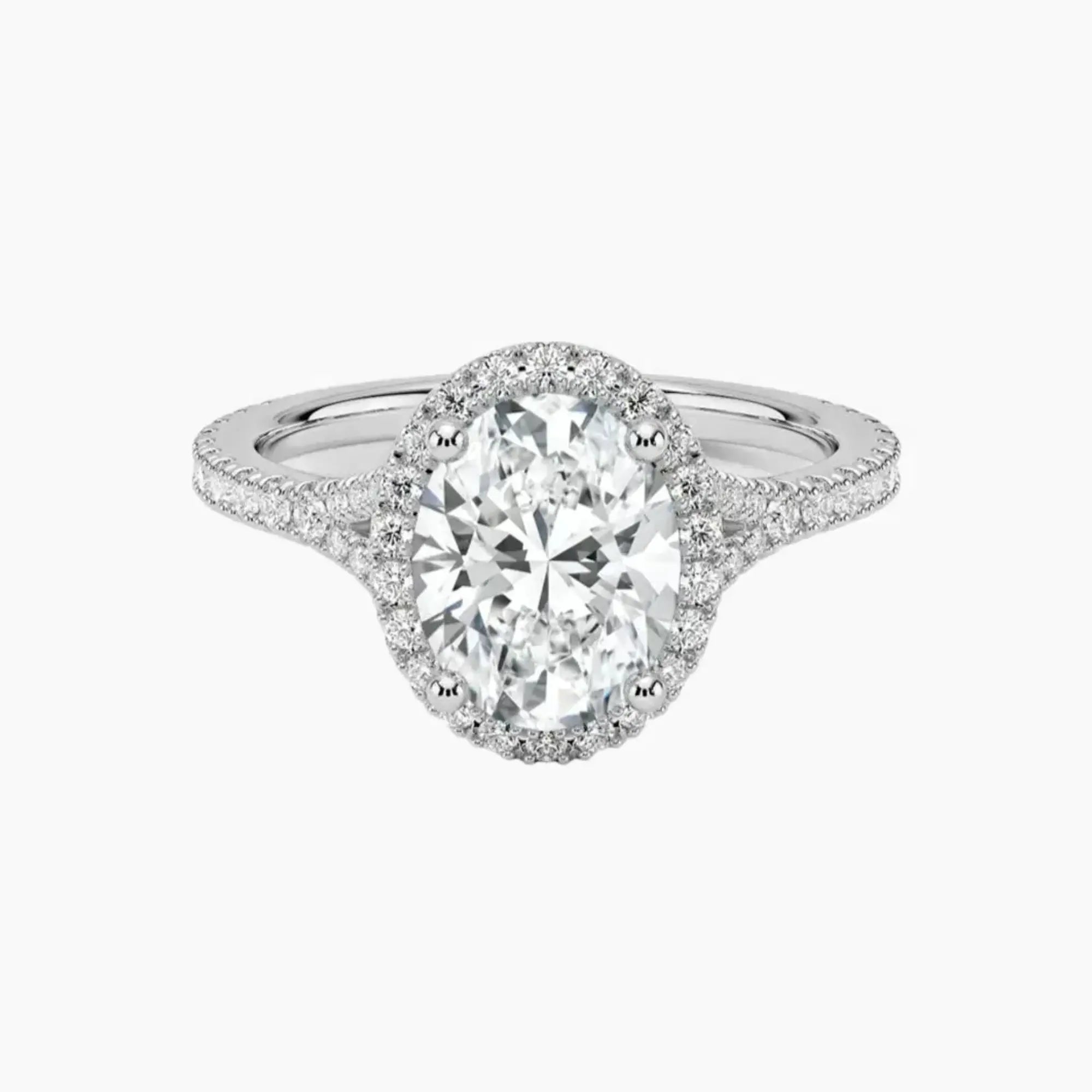 OBSER173 - Lysandra Halo Oval engagement ring setting view 1