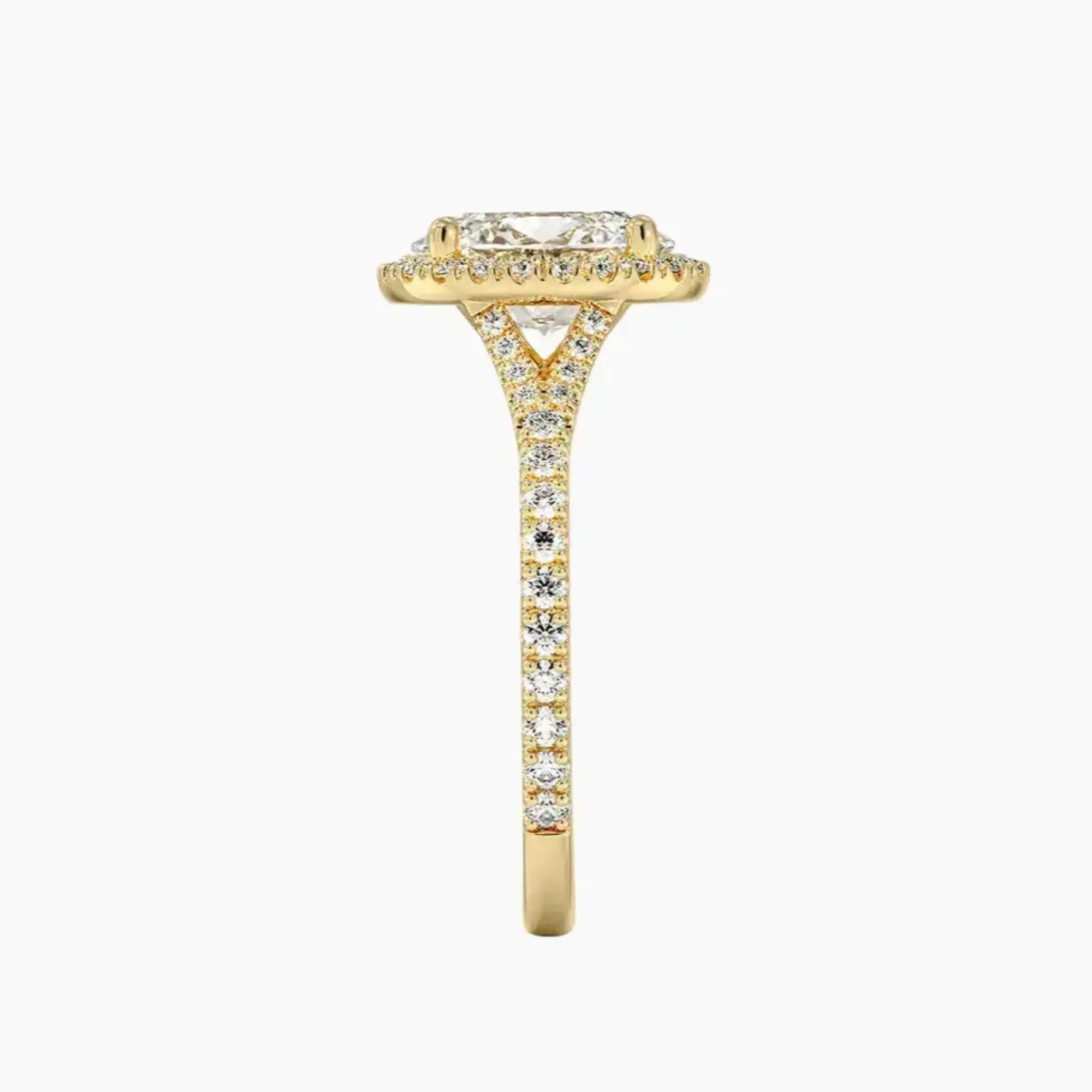 OBSER173 - Lysandra Halo Oval engagement ring setting view 9
