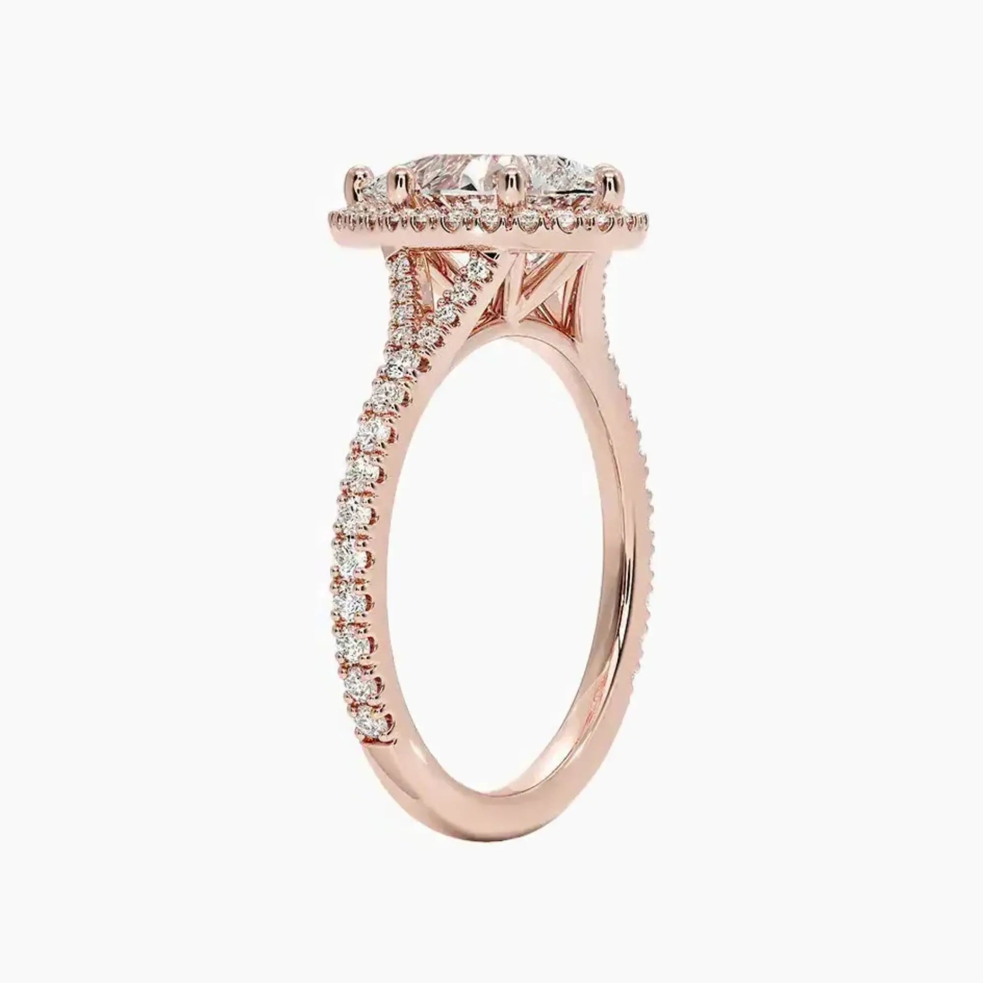 OBSER172 - Lysandra Halo Pear engagement ring setting view 5