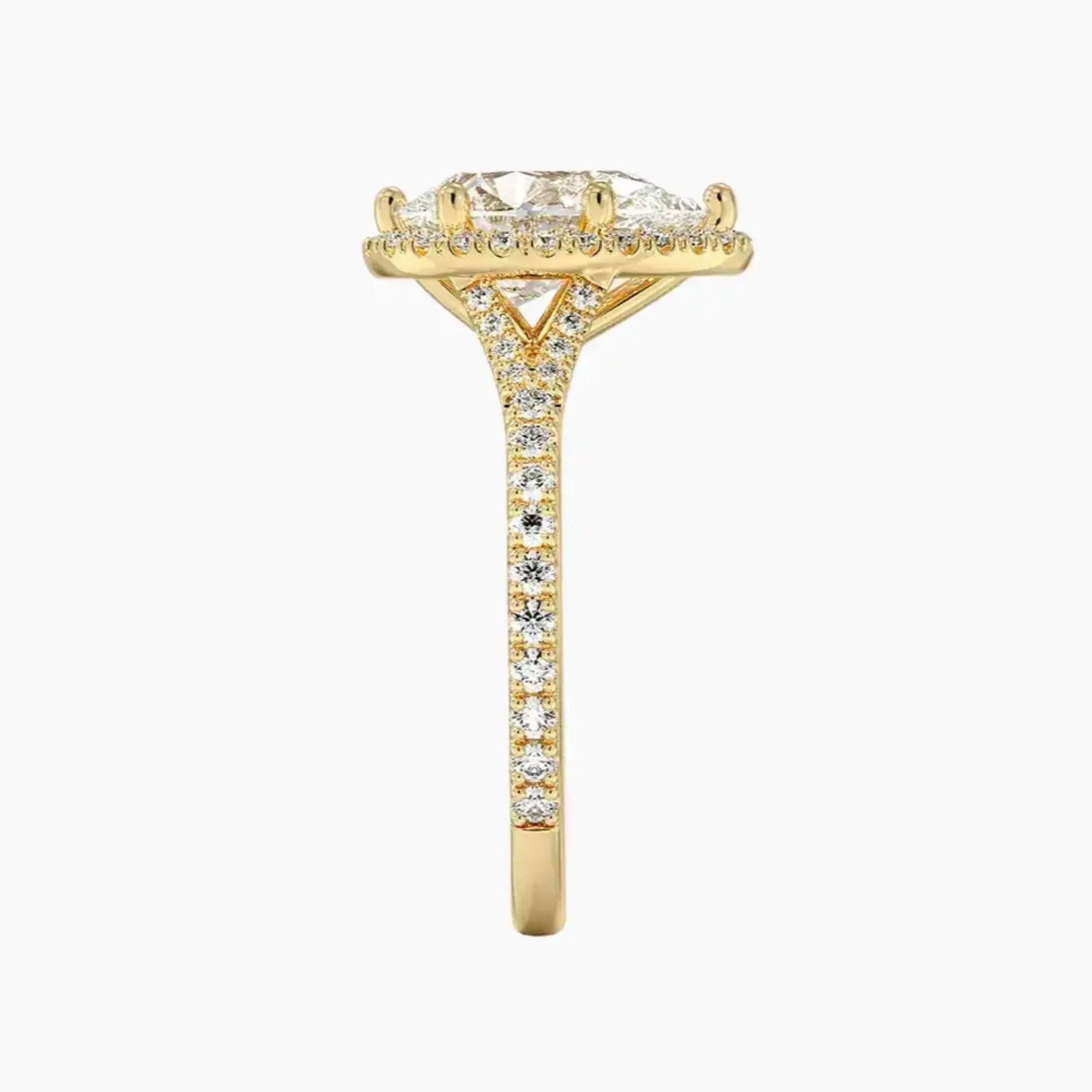 OBSER172 - Lysandra Halo Pear engagement ring setting view 9