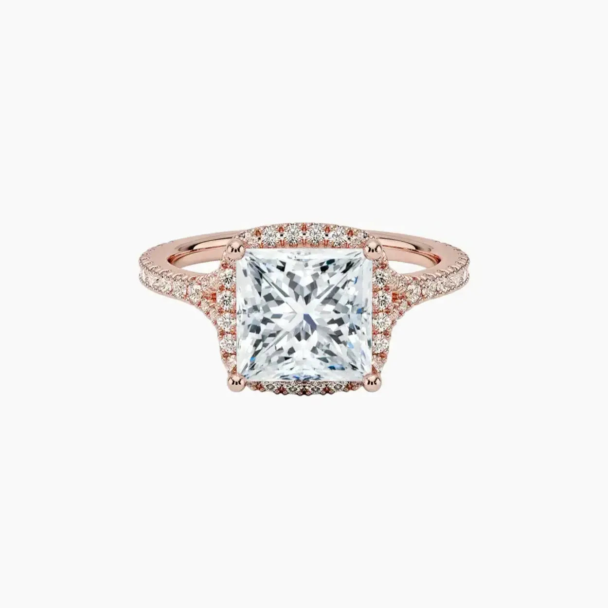 OBSER509 - Lysandra Halo Princess engagement ring setting view 4