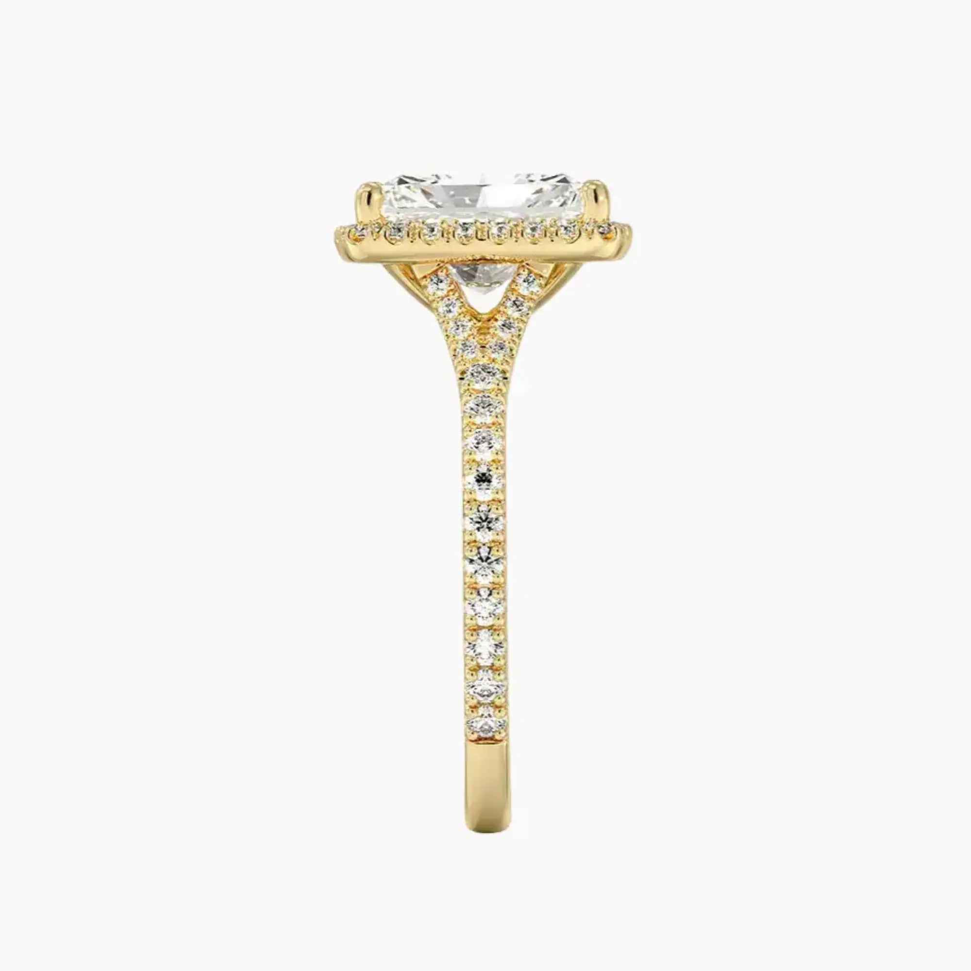 OBSER171 - Lysandra Halo Radiant engagement ring setting view 9