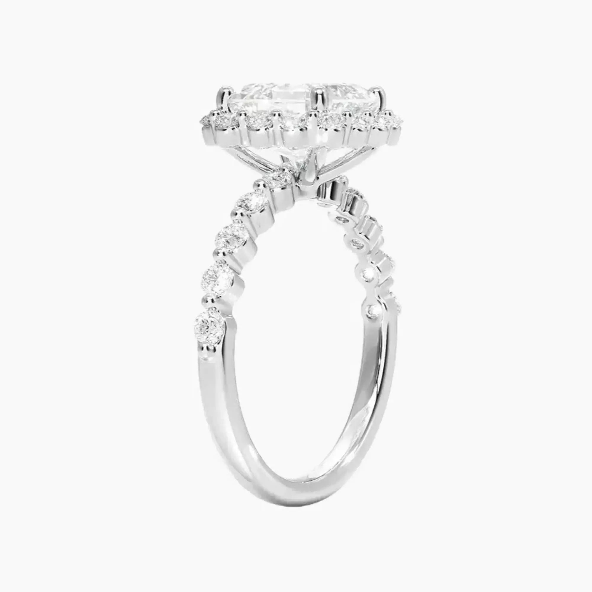 OBSER412 - Anthea Halo Asscher engagement ring setting view 2